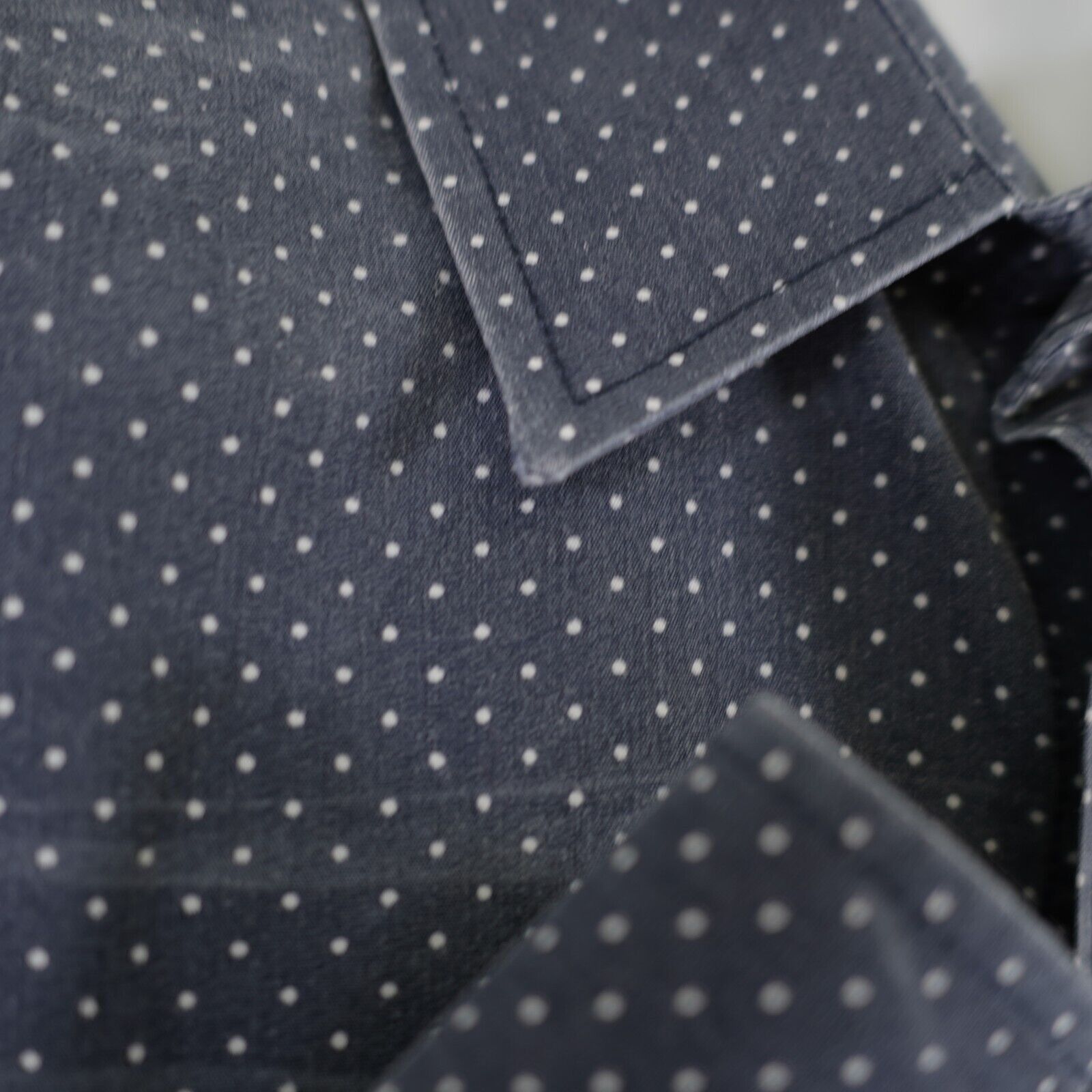 Designer DAMAGED Nick Graham Stretch Modern Fit Blue Polka Dot Large Size US L / EU 52-54 / 3 - 2 Thumbnail