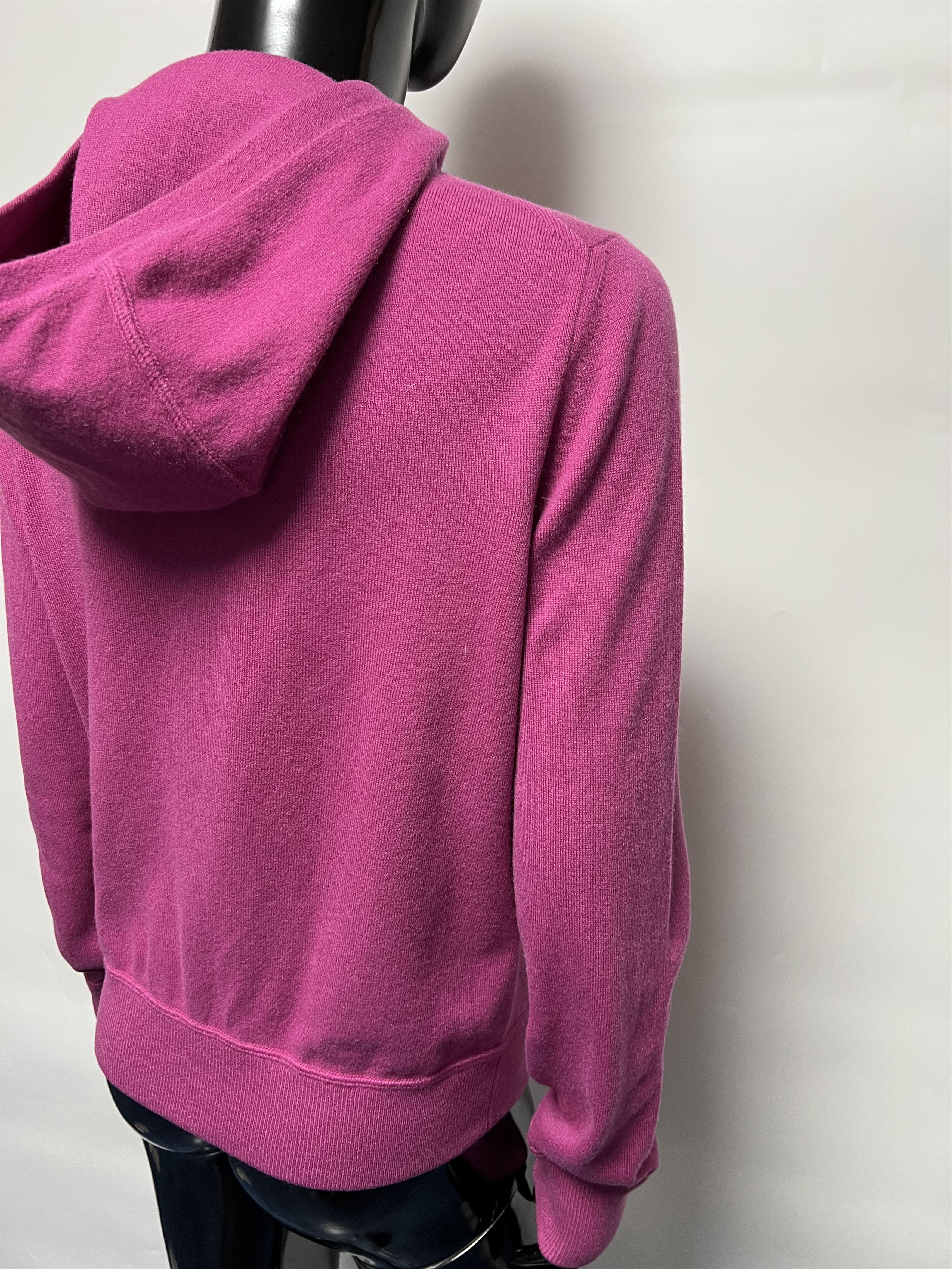 Malo Malo Women’s Fuchsia 100% Cashmere Full Zip Hoodie Size IT44 Size M / US 6-8 / IT 42-44 - 4 Thumbnail