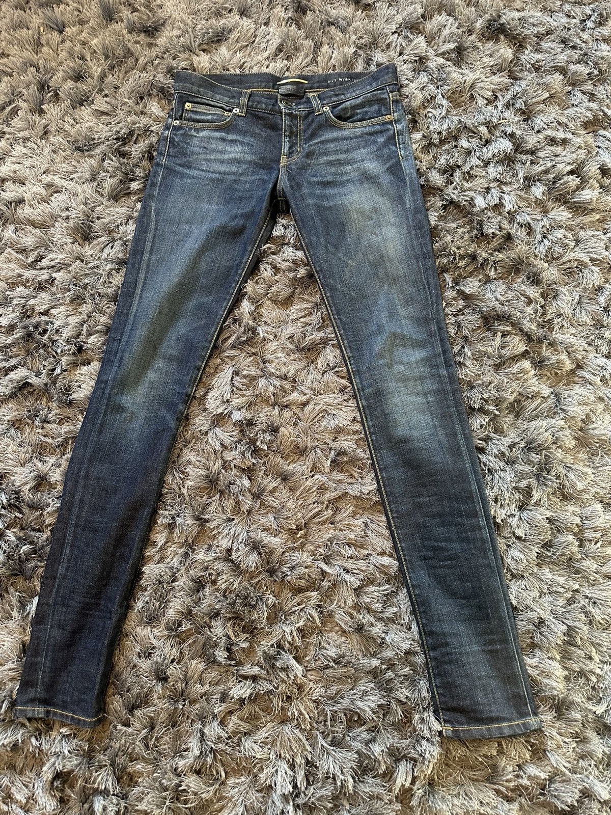 Saint Laurent Paris Saint Laurent Paris Raw Denim Navy D01 W/SK-LW Size US 30 / EU 46 - 1 Thumbnail