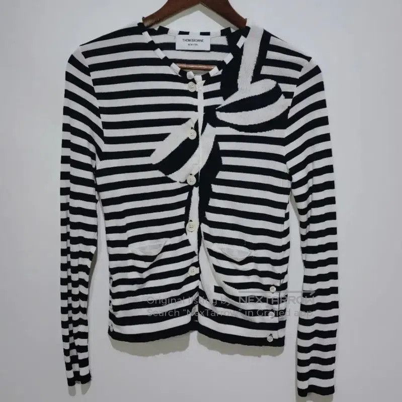 Thom Browne Thom Browne Black Cotton Women's T-shirt . Size M / US 6-8 / IT 42-44 - 1 Thumbnail