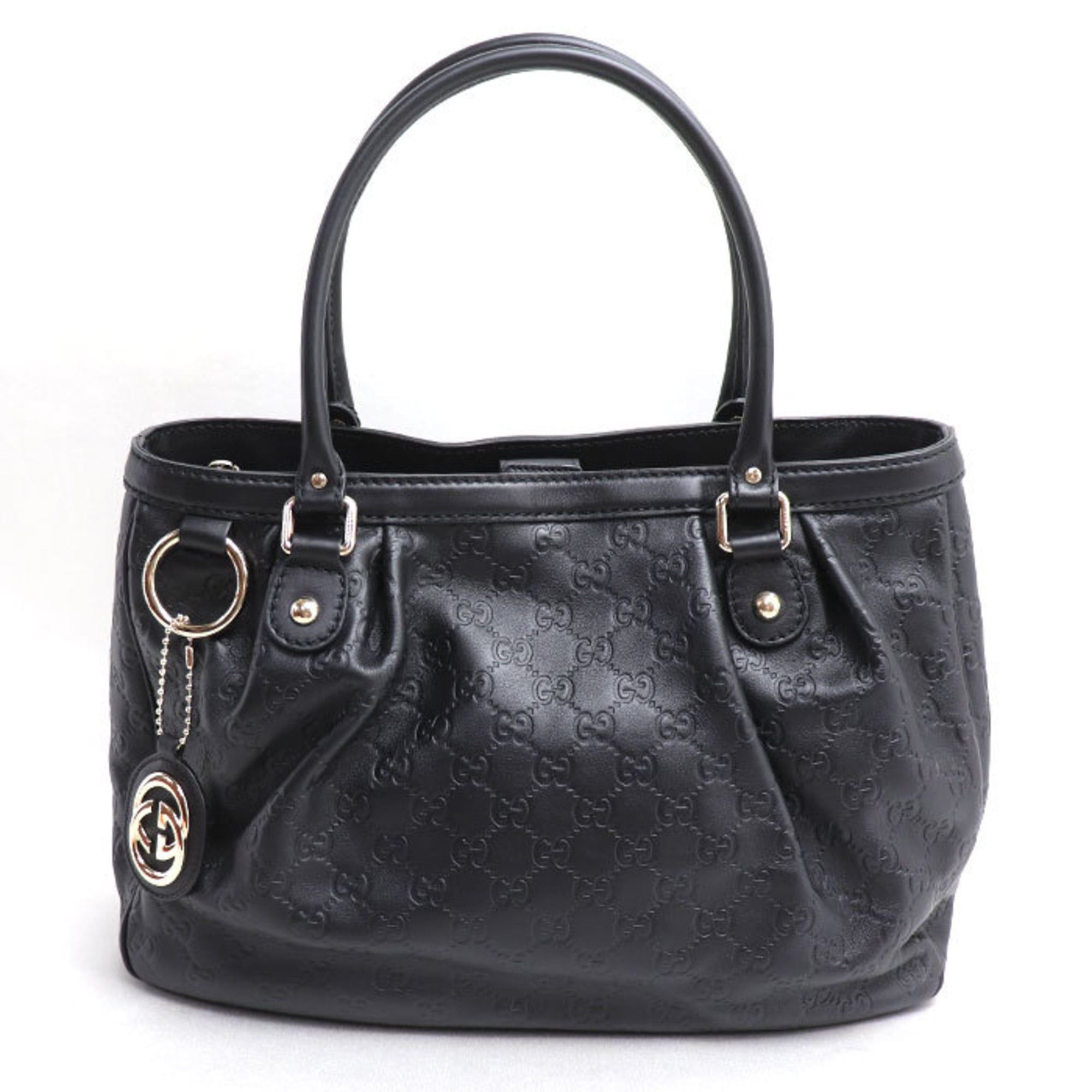 GUCCI Guccissima Sukey Tote Bag Black Women's 296835