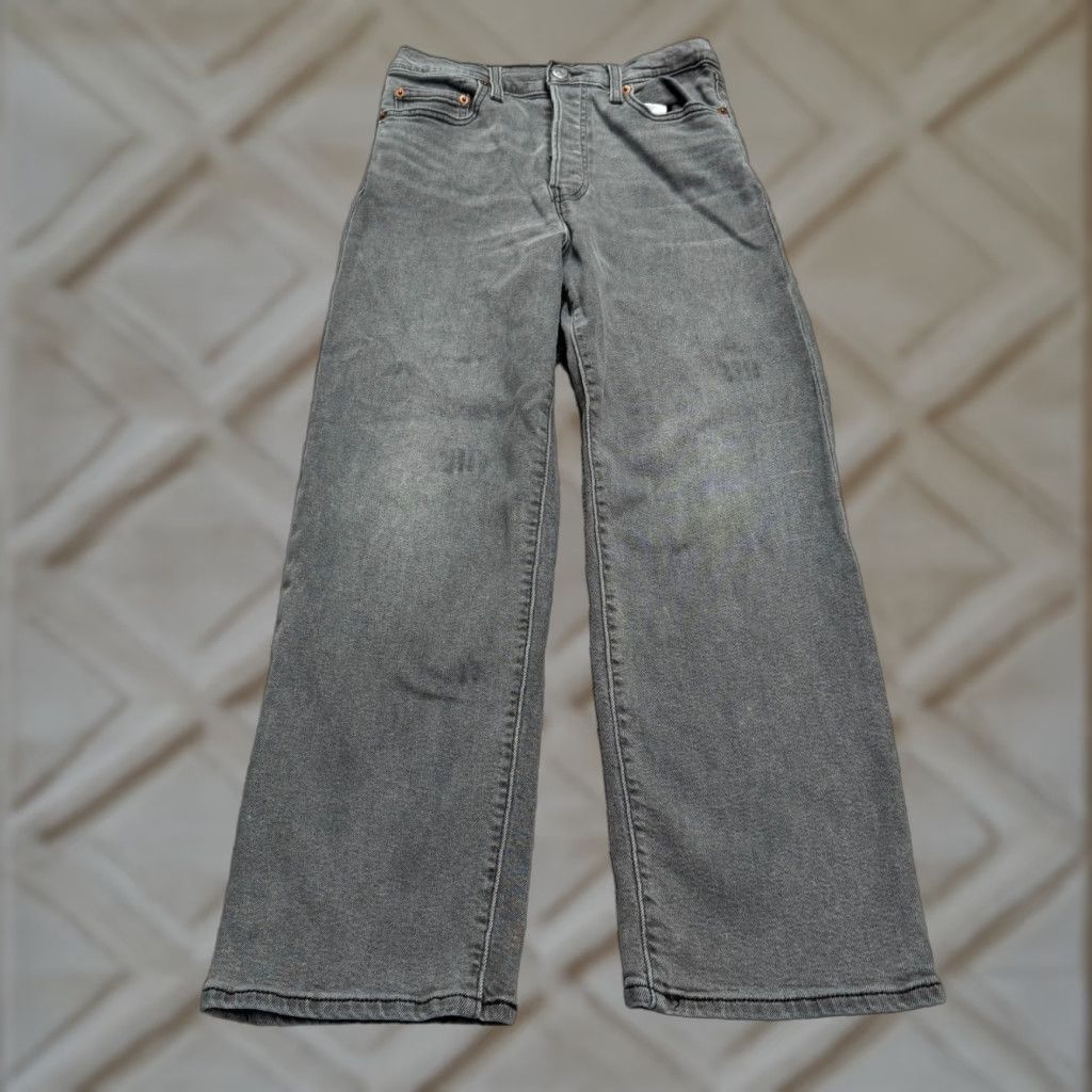 Levi's Levi's Jeans Womens 28x27 Gray Denim Button Fly 5-Pocket High Rise Streetwear City Grunge Size 28" / US 6 / IT 42 - 1 Thumbnail