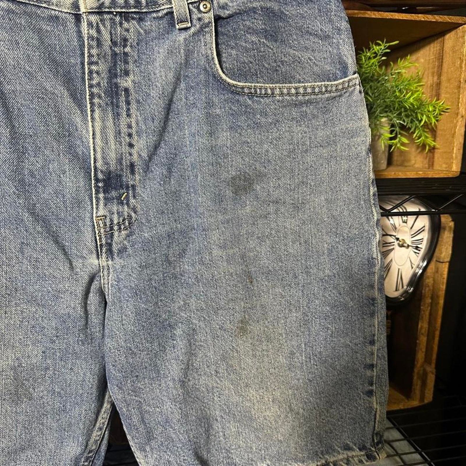 Arizona Jean Co. Vintage Arizona Baggy Jean Shorts Mens 36" Blue Denim Jorts Size US 36 / EU 52 - 5 Thumbnail