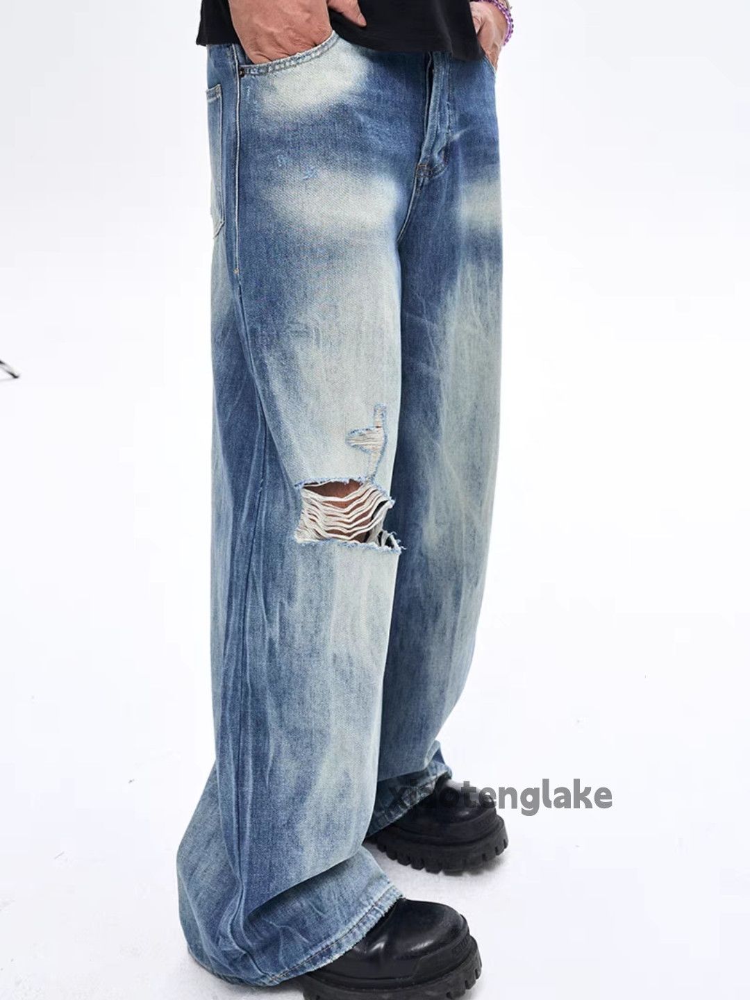 Jean × Vintage Utility washed faded cleanfit skate grunge jeans Size US 33 - 3 Thumbnail