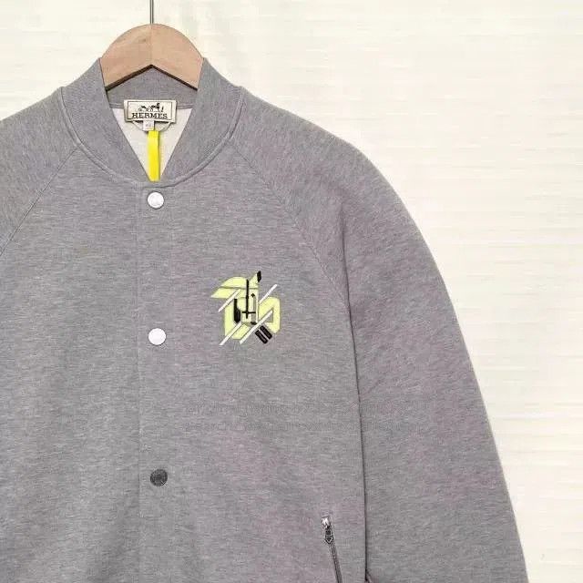 Hermes Hermès Gray Baseball Jacket. Size US XL / EU 56 / 4 - 3 Thumbnail