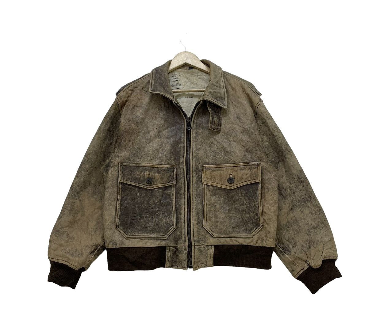 Vintage Vintage Maps Leather Jacket Size US M / EU 48-50 / 2 - 1 Thumbnail
