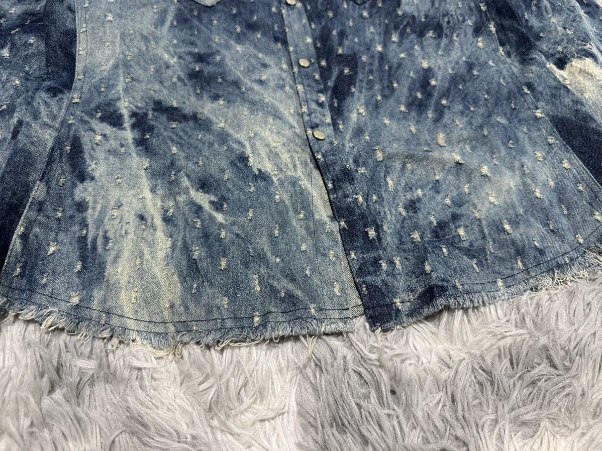 semanticdesign Y2K Semantic Design Shotgun Distressed Western Denim Shirt Size US M / EU 48-50 / 2 - 4 Thumbnail