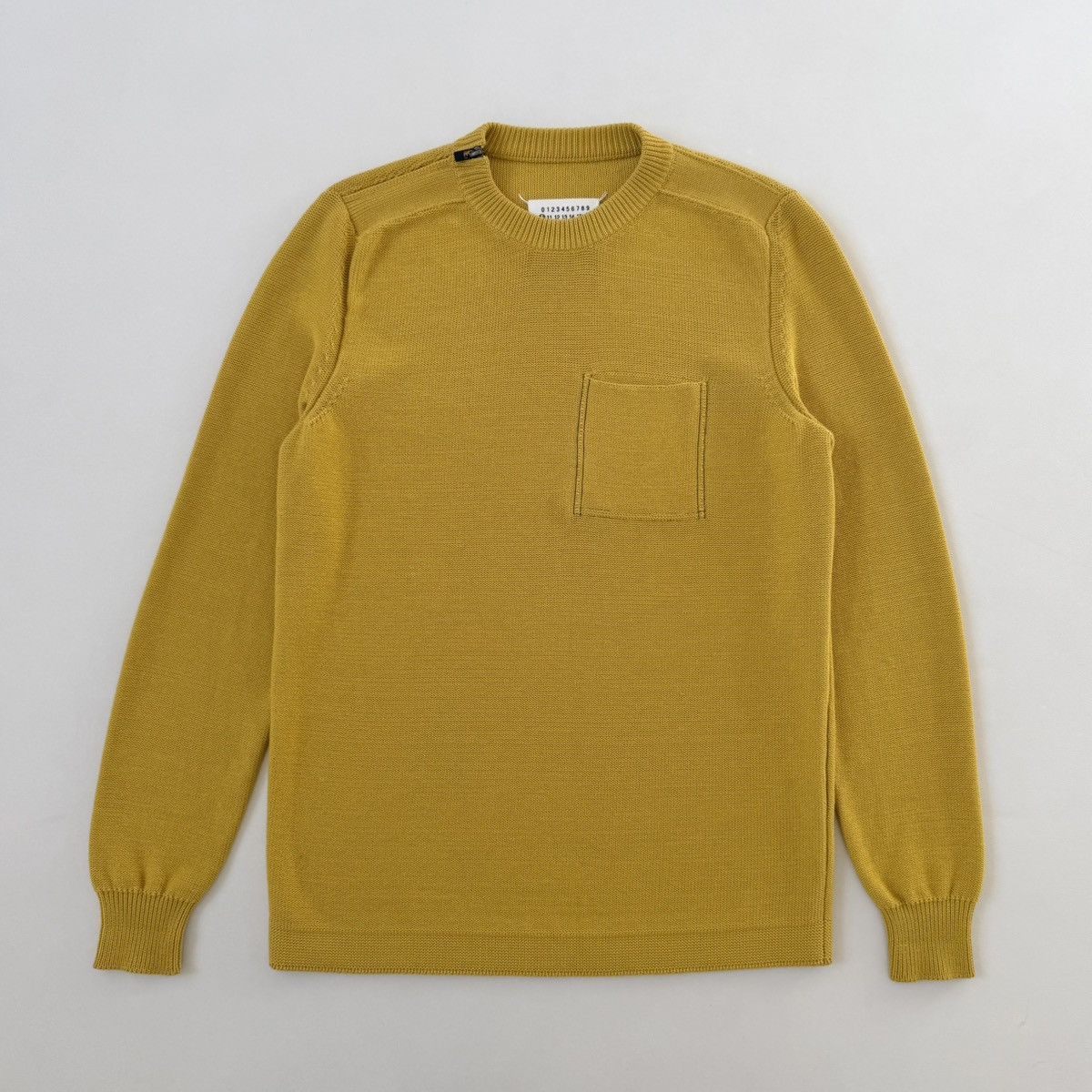 Maison Margiela Sample Mustard Cotton Textured Knit Sweater Size US M / EU 48-50 / 2 - 2 Thumbnail