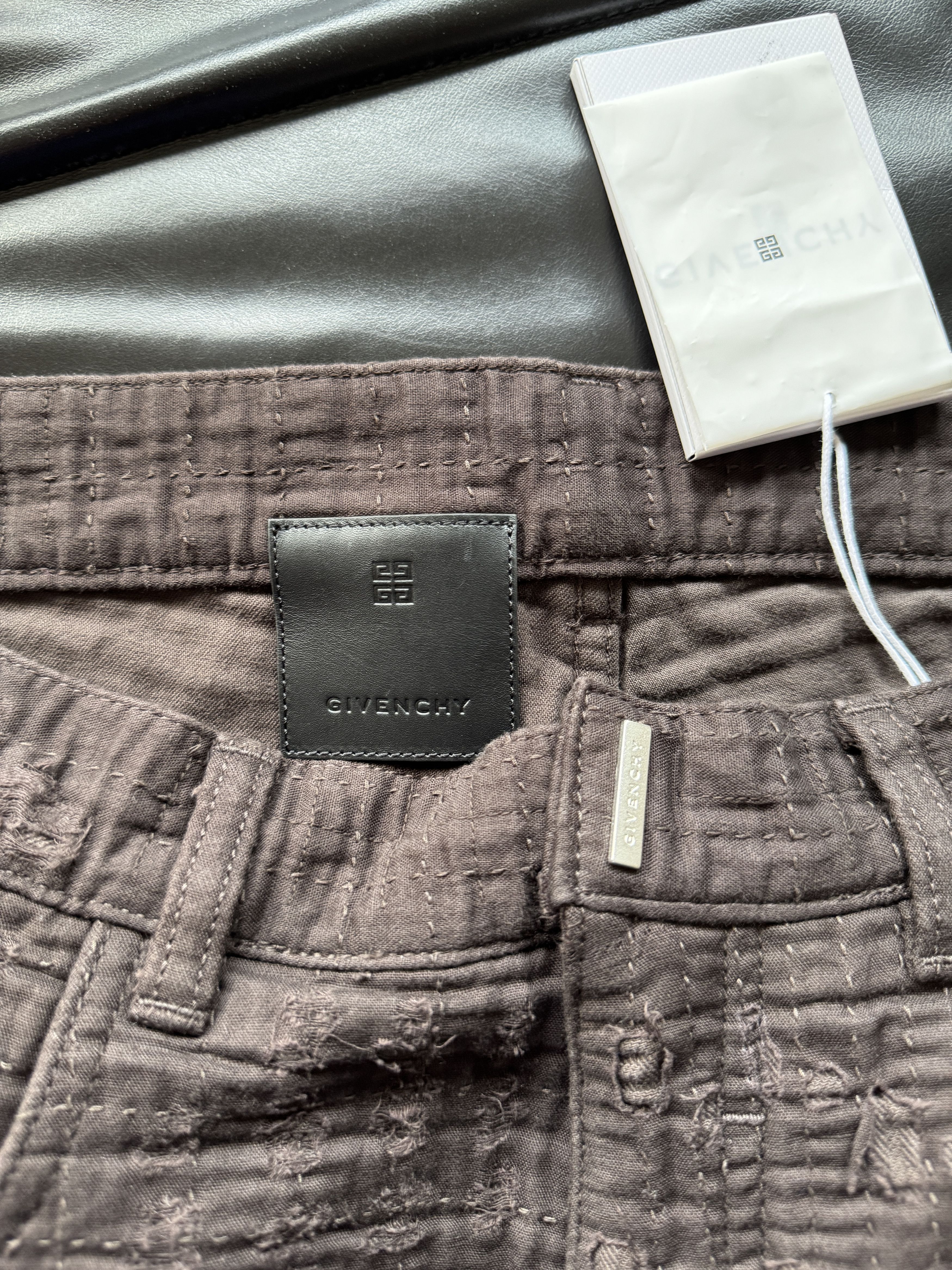 Givenchy Dark Brown 4G Boro Jeans Size US 33 - 17 Thumbnail