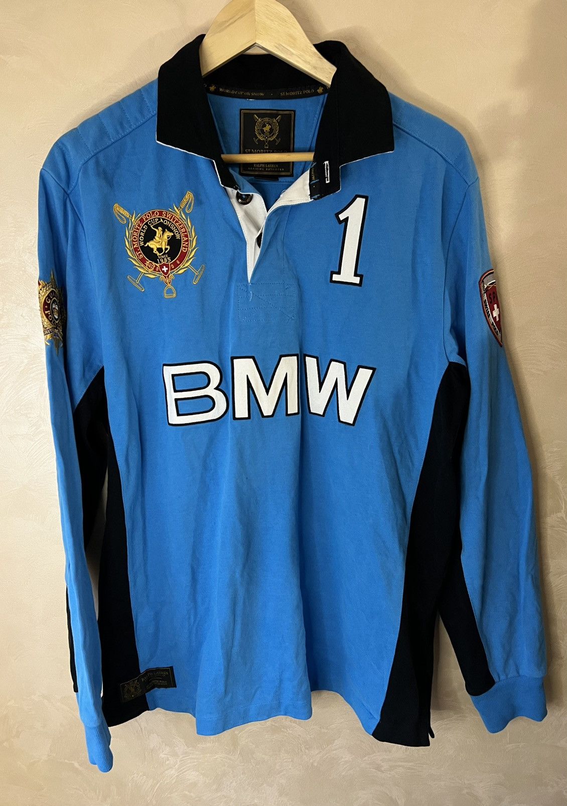 🏇Vintage Polo Ralph Lauren style BMW Racing Rugby polo rare