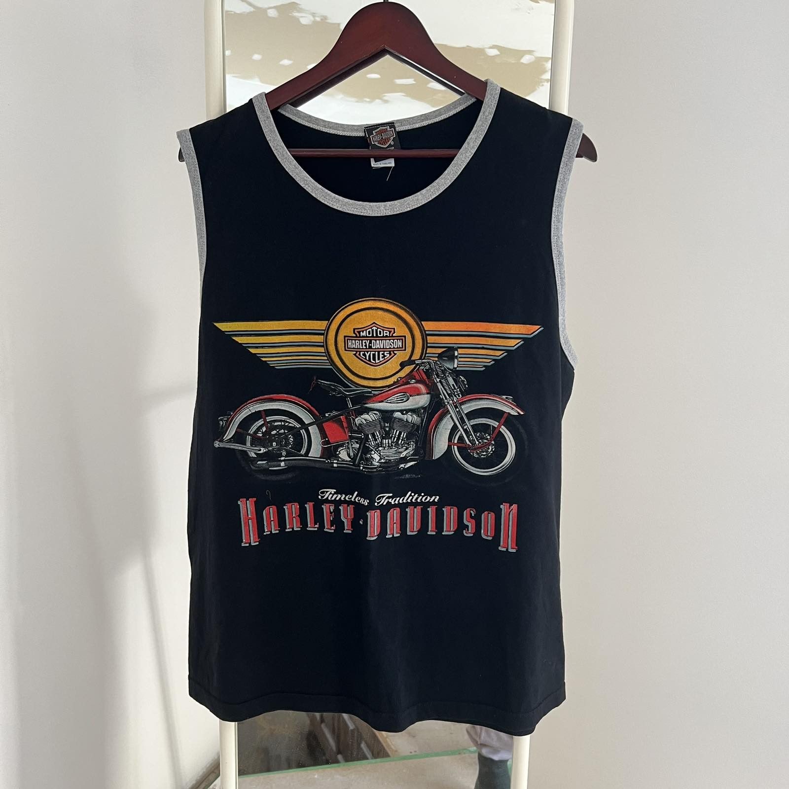 Vintage 3d Emblem Harley Davidson 90s Vintage Eagle Tank Tee USA y2k Size US XL / EU 56 / 4 - 1 Thumbnail