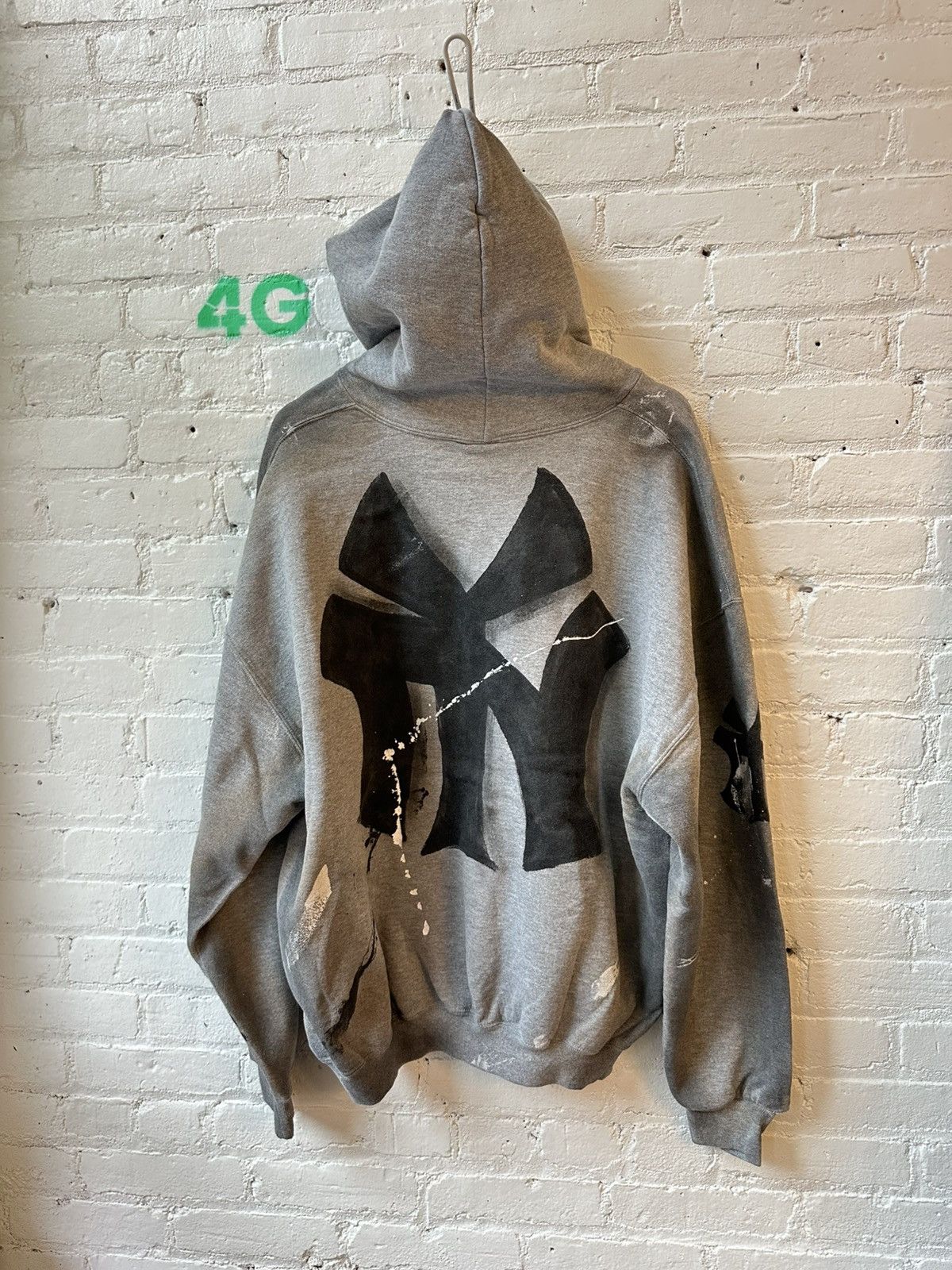 New York Yankees × Vintage VINTAGE RUSSELL XXL NY YANKEES THRASHED HOODIE Size US XXL / EU 58 / 5 - 6 Thumbnail