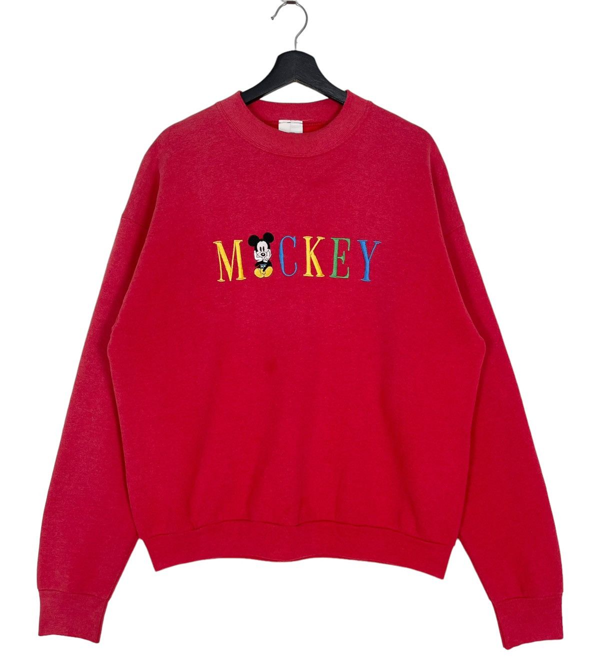 Anime 80s Vintage Embroidered Mickey Sweatshirt Size US XL / EU 56 / 4 - 1 Thumbnail