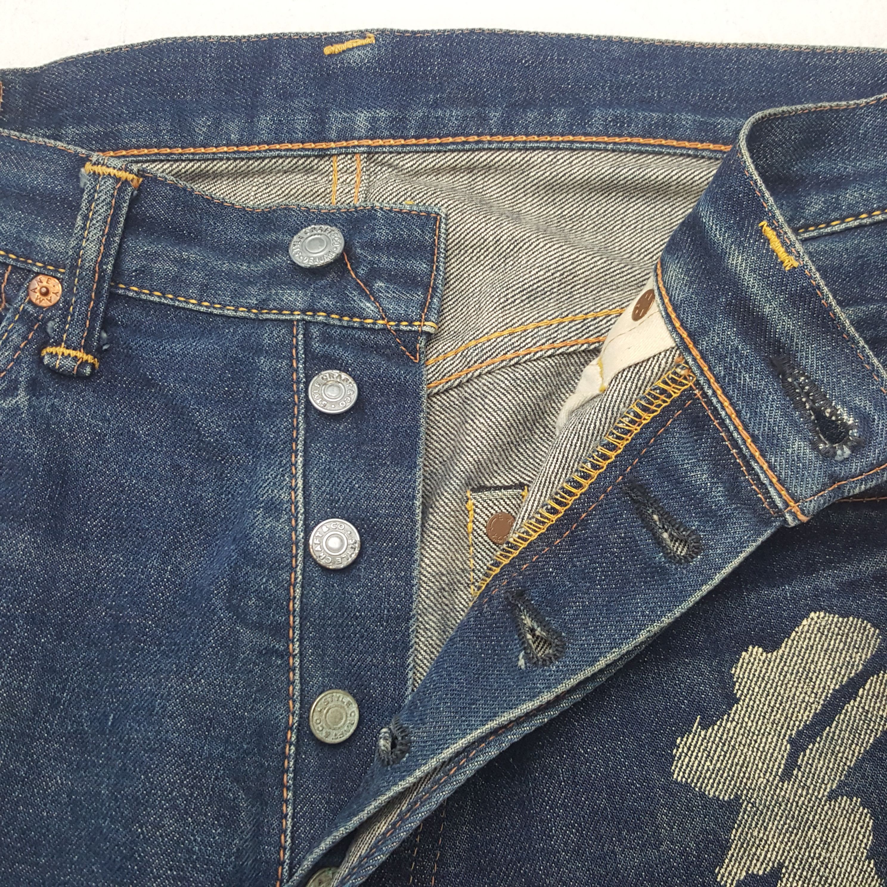 Evisu × Japanese Brand × Vintage Vintage Evisu Selvedge Japanese Daicock Custom Denim Jeans Size US 30 / EU 46 - 7 Thumbnail