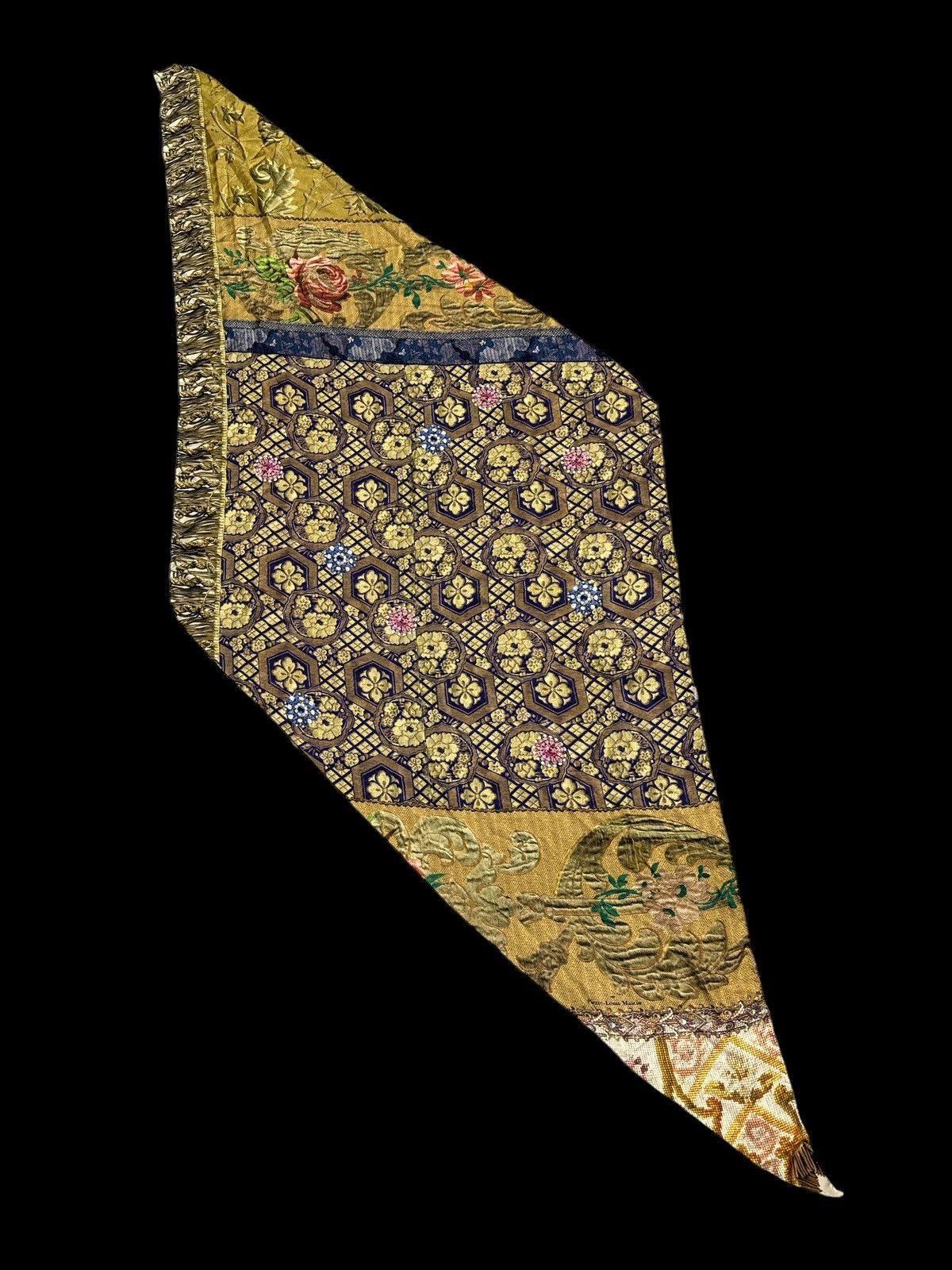 Pierre-Louis Mascia VINTAGE SILK SCARF FLORAL PATTERN AND RIBBON Size ONE SIZE - 5 Thumbnail