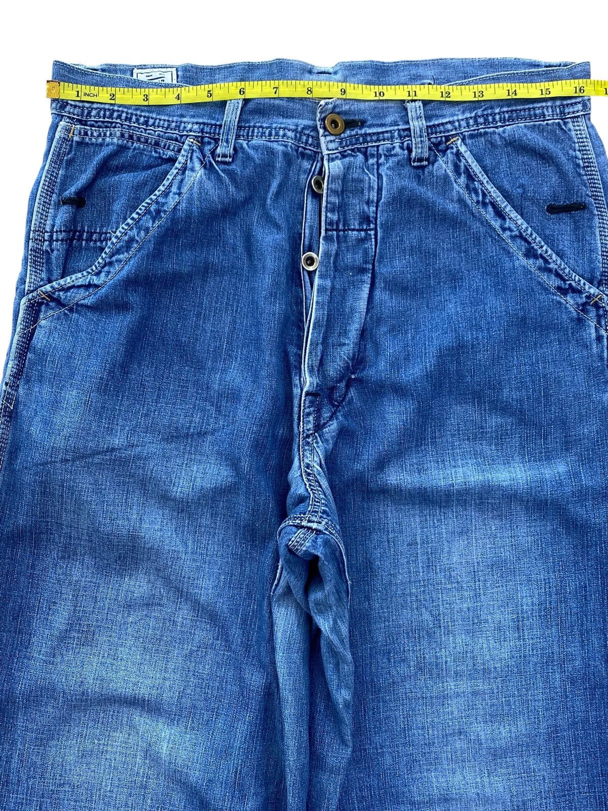Other Japanese Brand Buckle Back Style Baggy Jeans Size US 33 - 9 Thumbnail