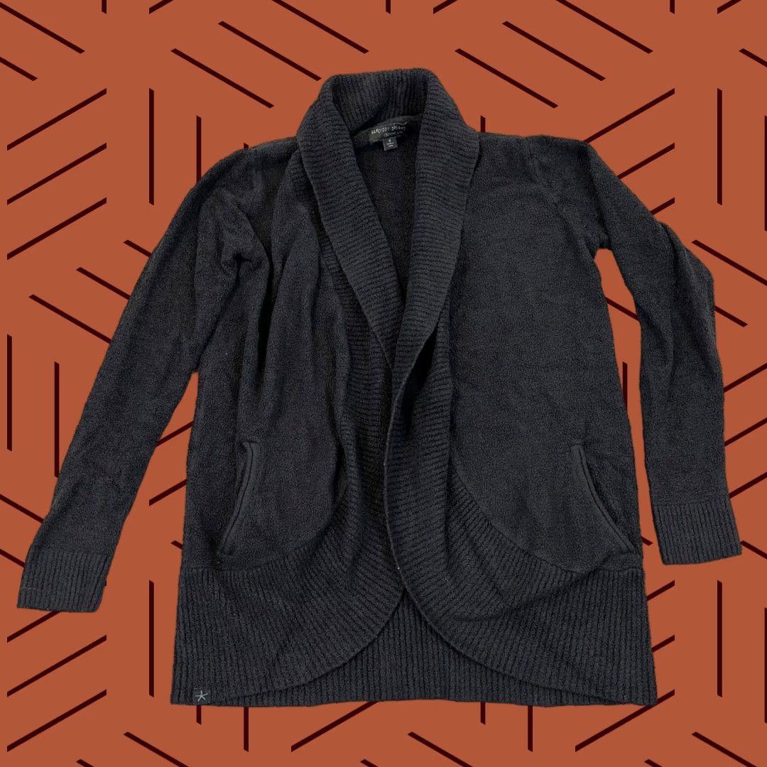 Vintage VINTAGE Barefoot Dreams Womens Cardigan Lounge CozyChic Lite Black Knitted Long Sleeve Casual Fall Spring Winter Women Size M / US 6-8 / IT 42-44 - 1 Thumbnail
