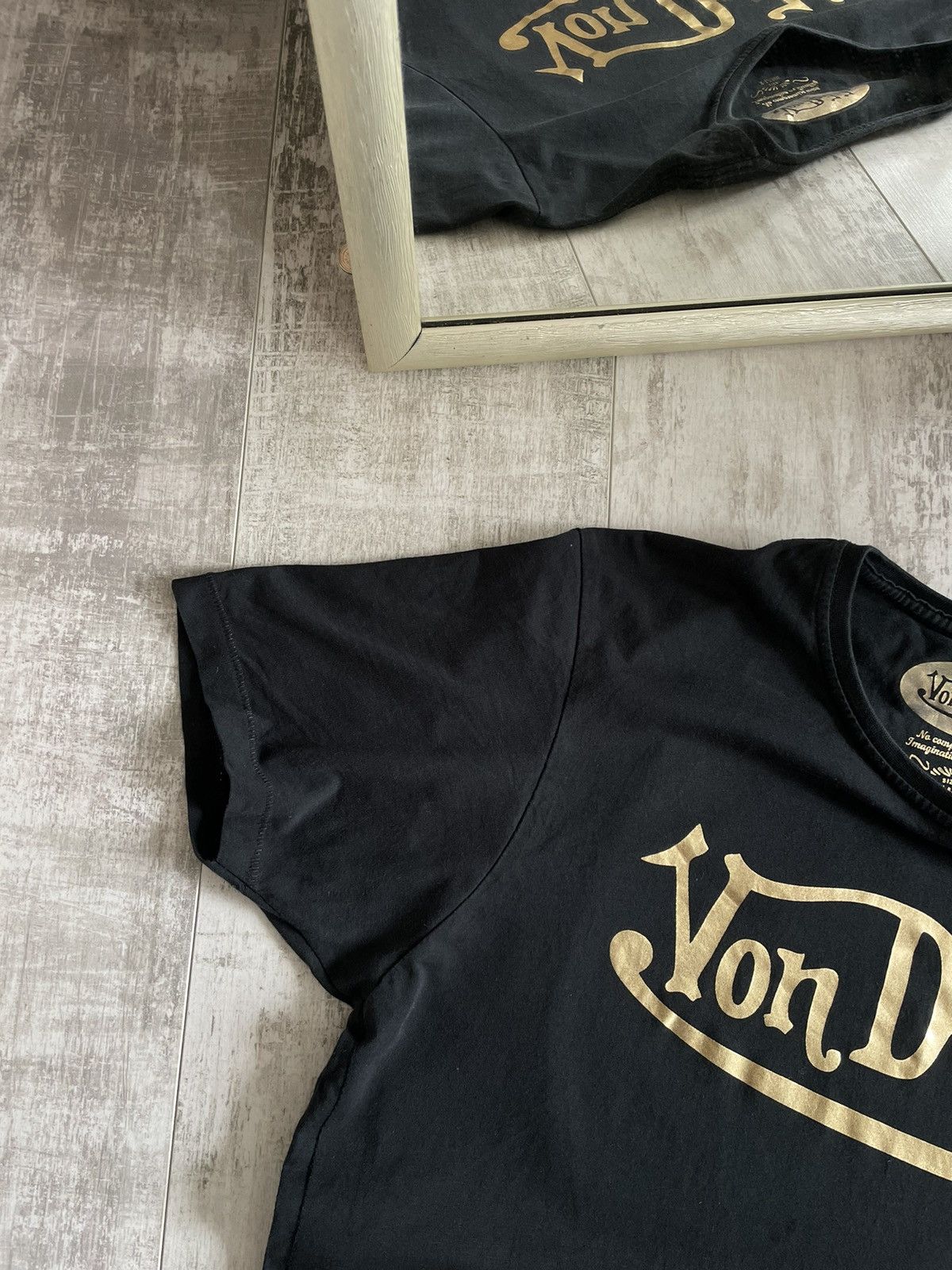 Vintage × Von Dutch Von Dutch Vintage Big Logo Gold T-Shirt Y2K Japanese Rare Size US L / EU 52-54 / 3 - 4 Thumbnail