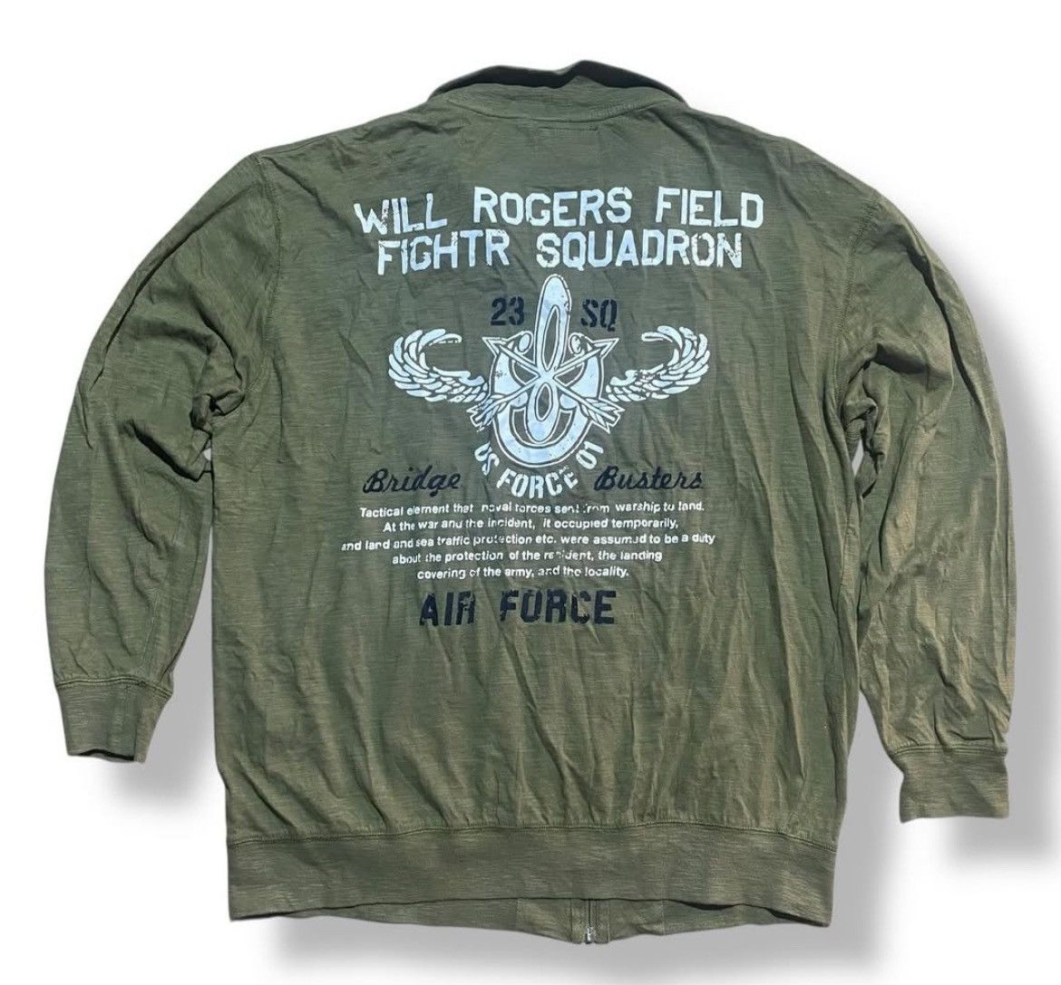 2000s Mid Night Air Force Military Track Jacket y2k style