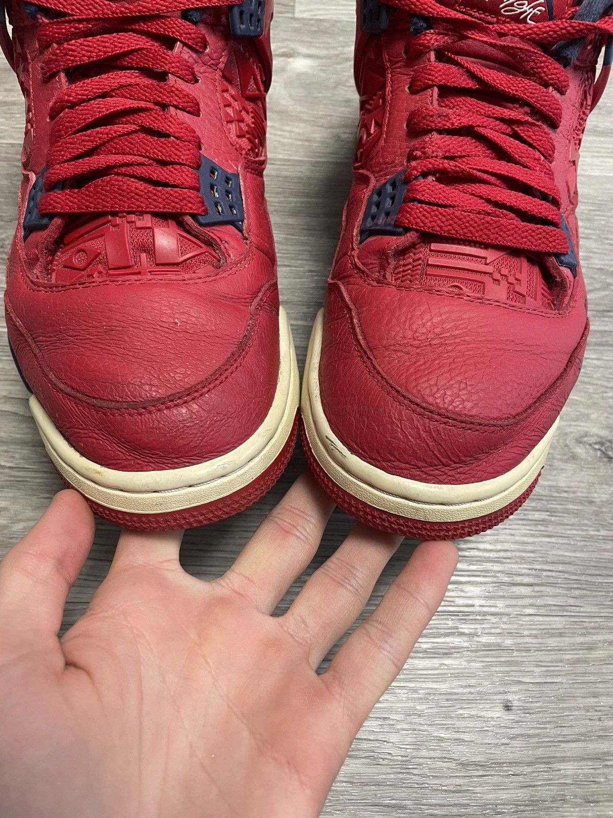 Nike Air Jordan 4 Retro FIBA Fire Red Sneakers OG Size 44.5