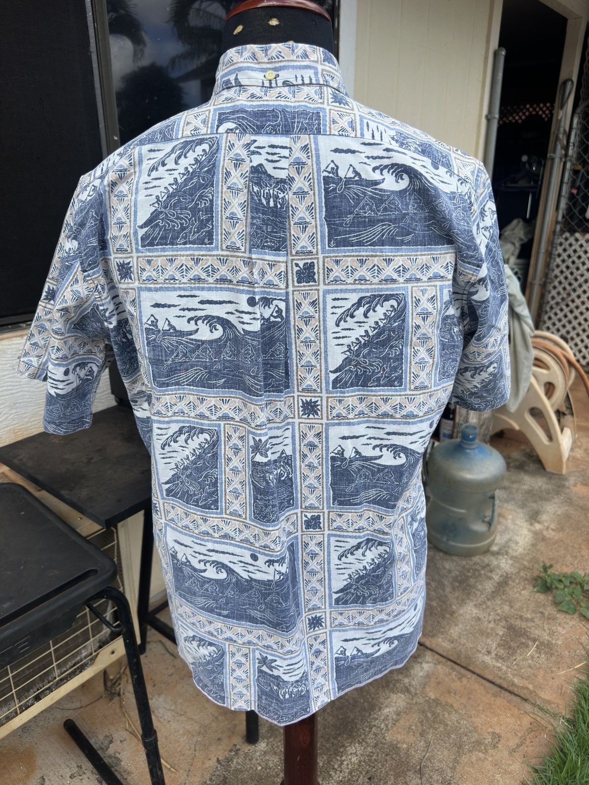 Reyn Spooner PreOwned Reyn Spooner Classic Fit Brown Blue Men's M Size US M / EU 48-50 / 2 - 2 Thumbnail