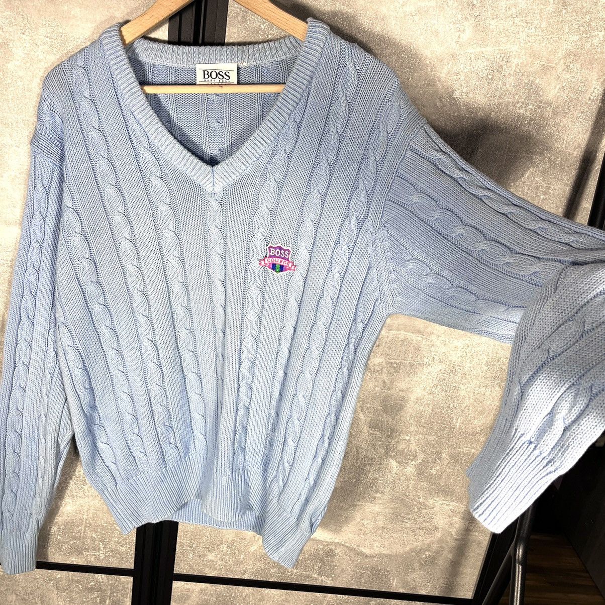 Hugo Boss Vintage Hugo Boss 90s Braid Knitted Sweater Archival Knit L Size US L / EU 52-54 / 3 - 8 Thumbnail