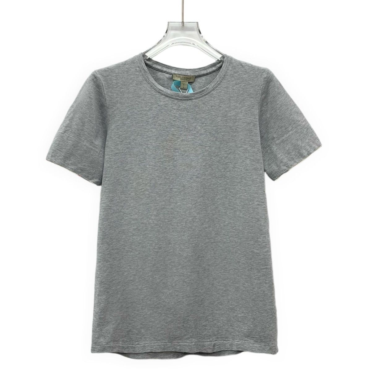 Burberry Burberry Grey Cotton Crew Neck T-shirt K26WX Size S / US 4 / IT 40 - 1 Thumbnail