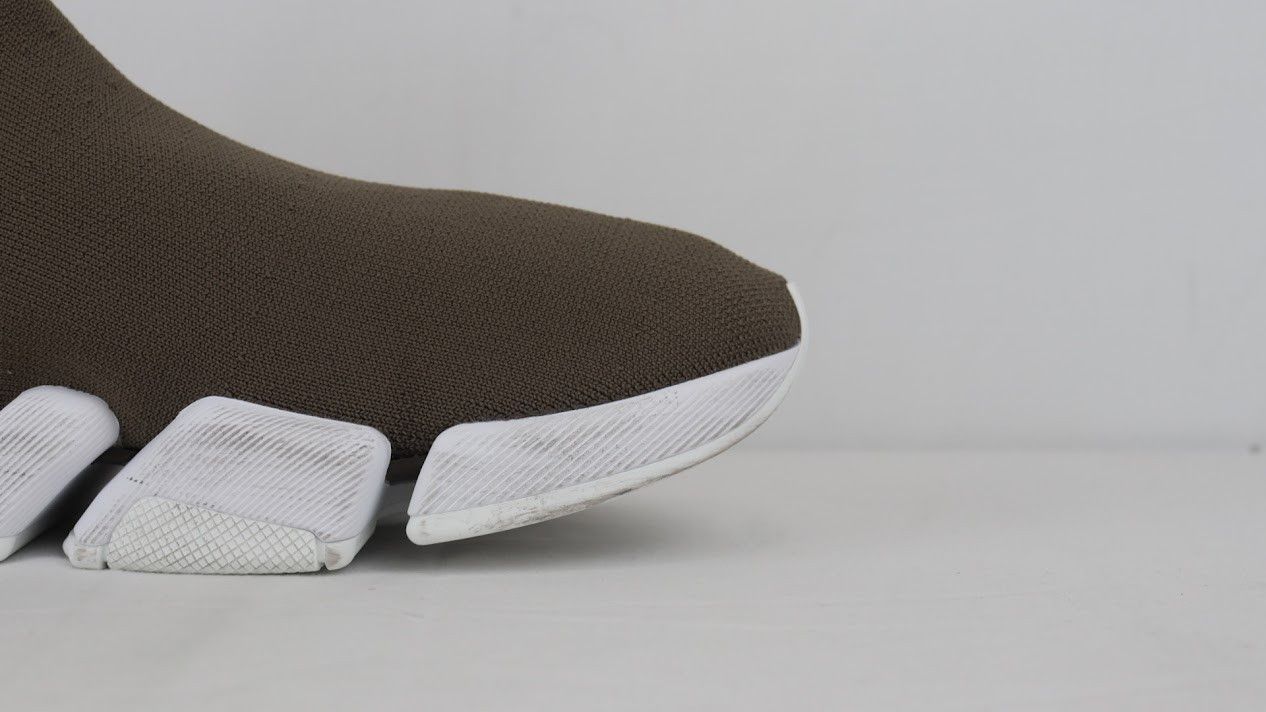 Balenciaga o1rshd1 Speed 2.0 LT Rec Knit Graffiti Sole in Taupe Size US 9 / EU 42 - 5 Thumbnail