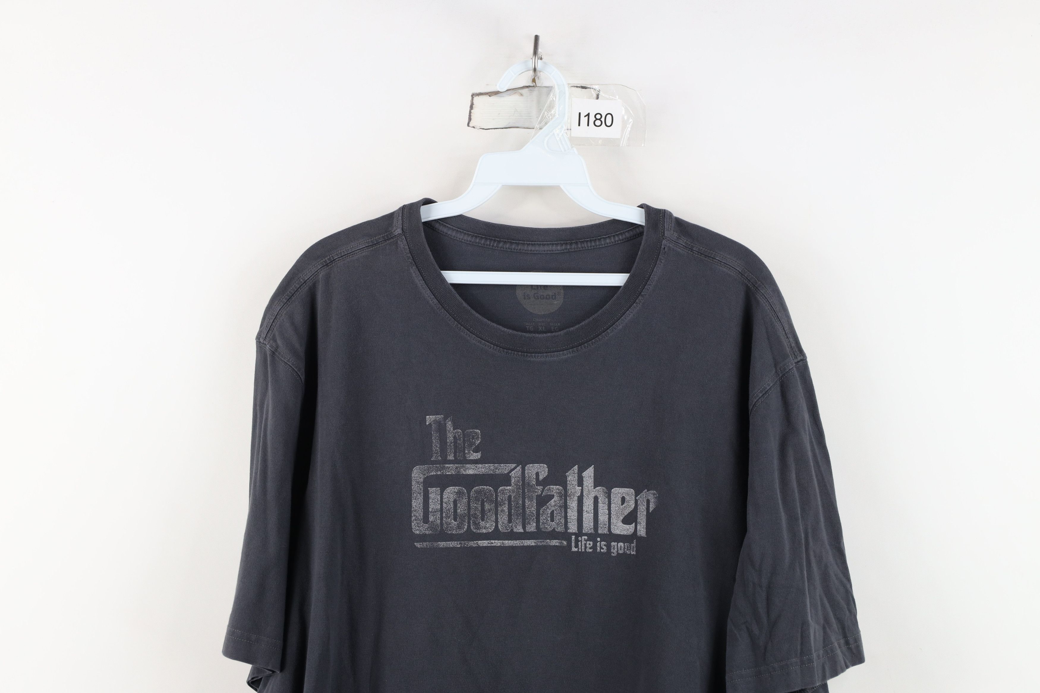 Life is Good Life Is Good Spell Out The Goodfather T-Shirt Gray Cotton Size US XL / EU 56 / 4 - 2 Thumbnail