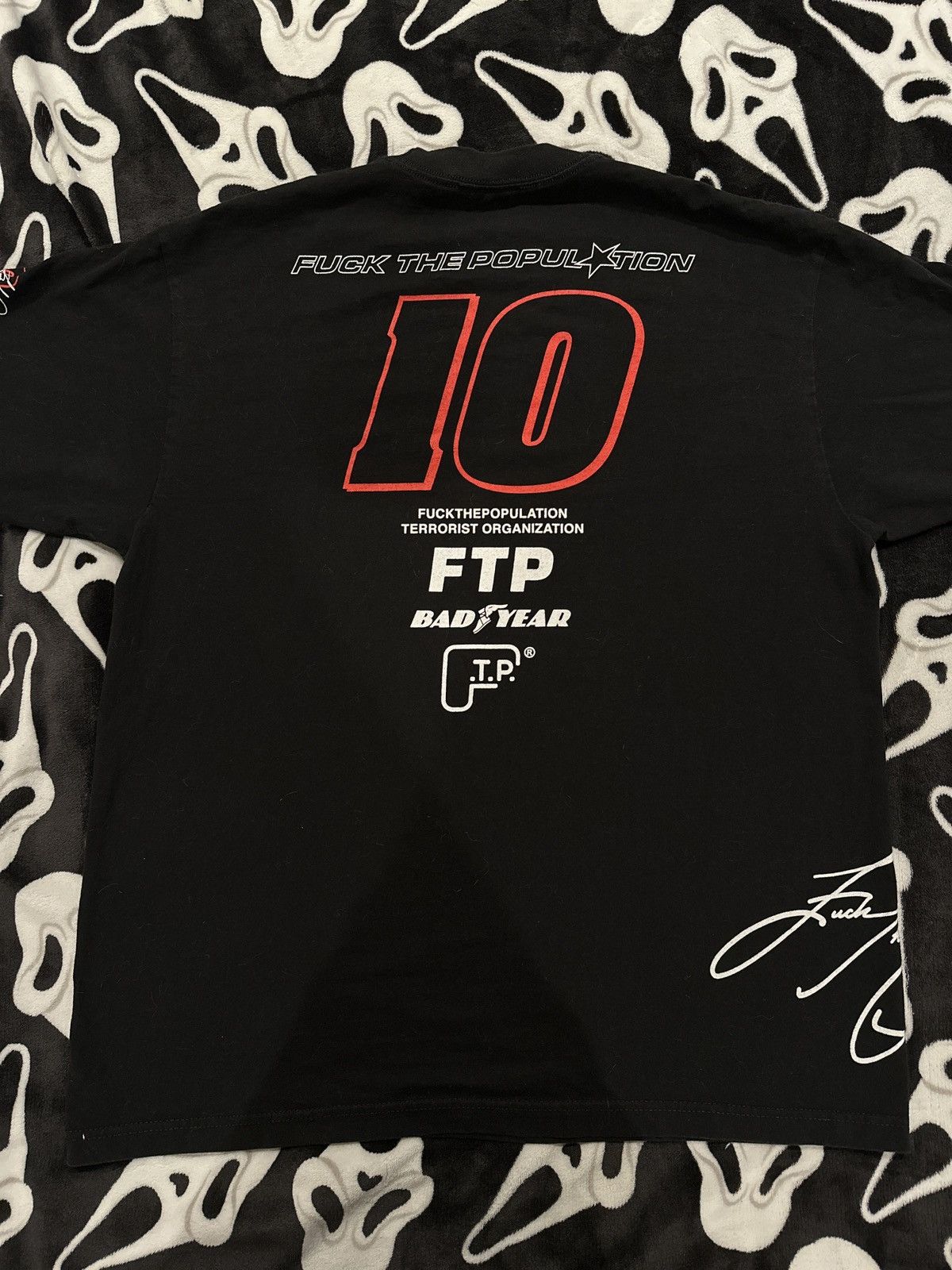 Fuck The Population *RARE* FTP Pit Crew Tee Black Size US XL / EU 56 / 4 - 2 Thumbnail