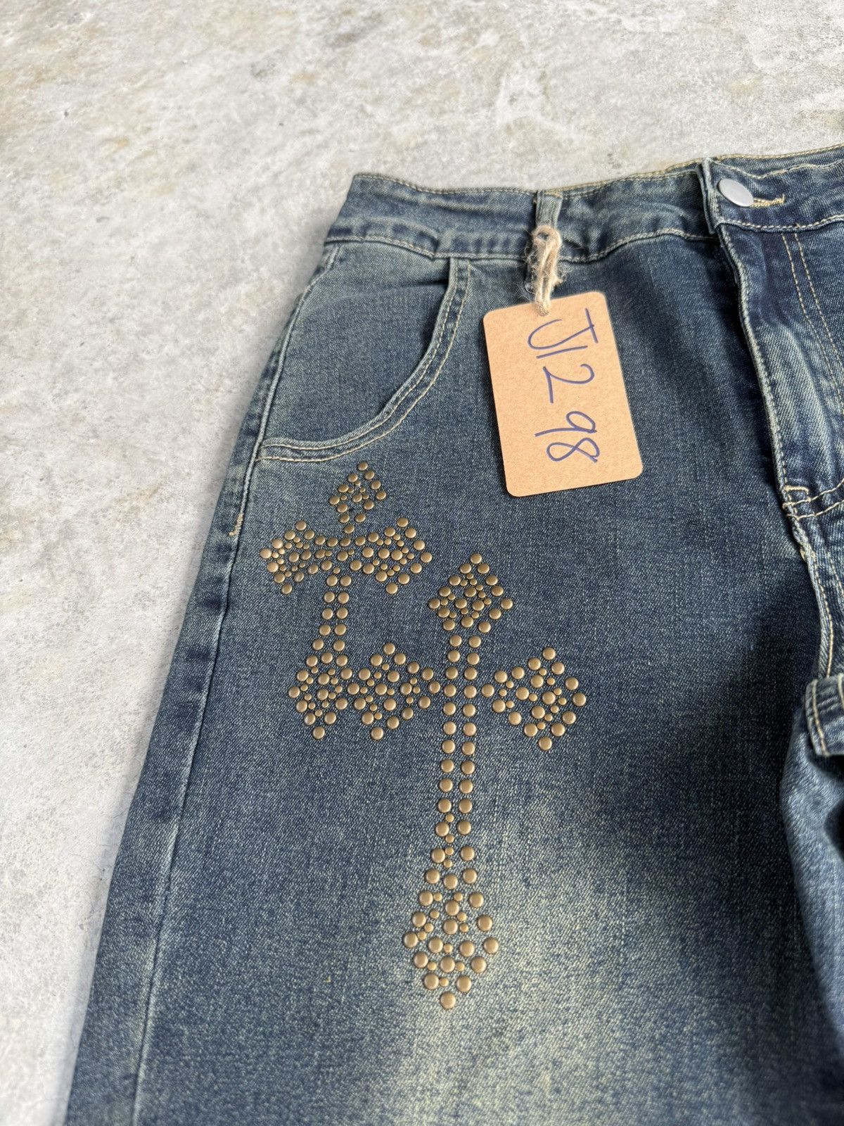 Le Grande Bleu (L.G.B.) Japanese Romwe Flared Jeans style Chrome Heart Size US 28 / EU 44 - 13 Thumbnail