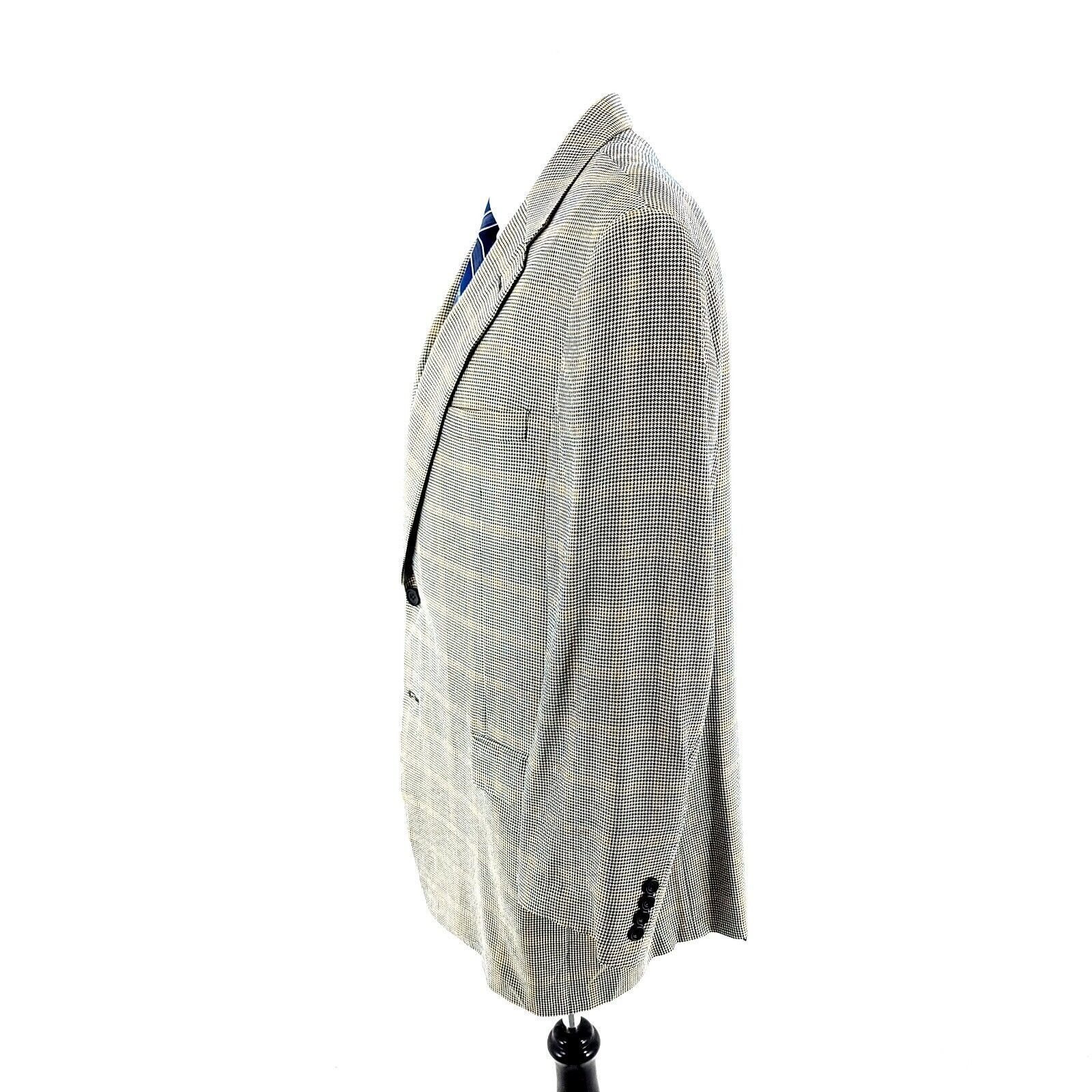 Hickey Freeman Hickey Freeman Silk Worsted Wool 2 Button Sport Coat 42L Blu Size 42L - 4 Thumbnail