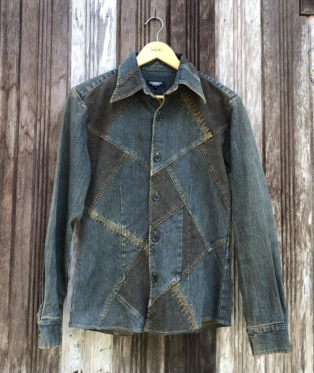 Designer × Japanese Brand × Tornado Mart Tornado Mart Patchwork x Denim Jacket Size US M / EU 48-50 / 2 - 6 Thumbnail