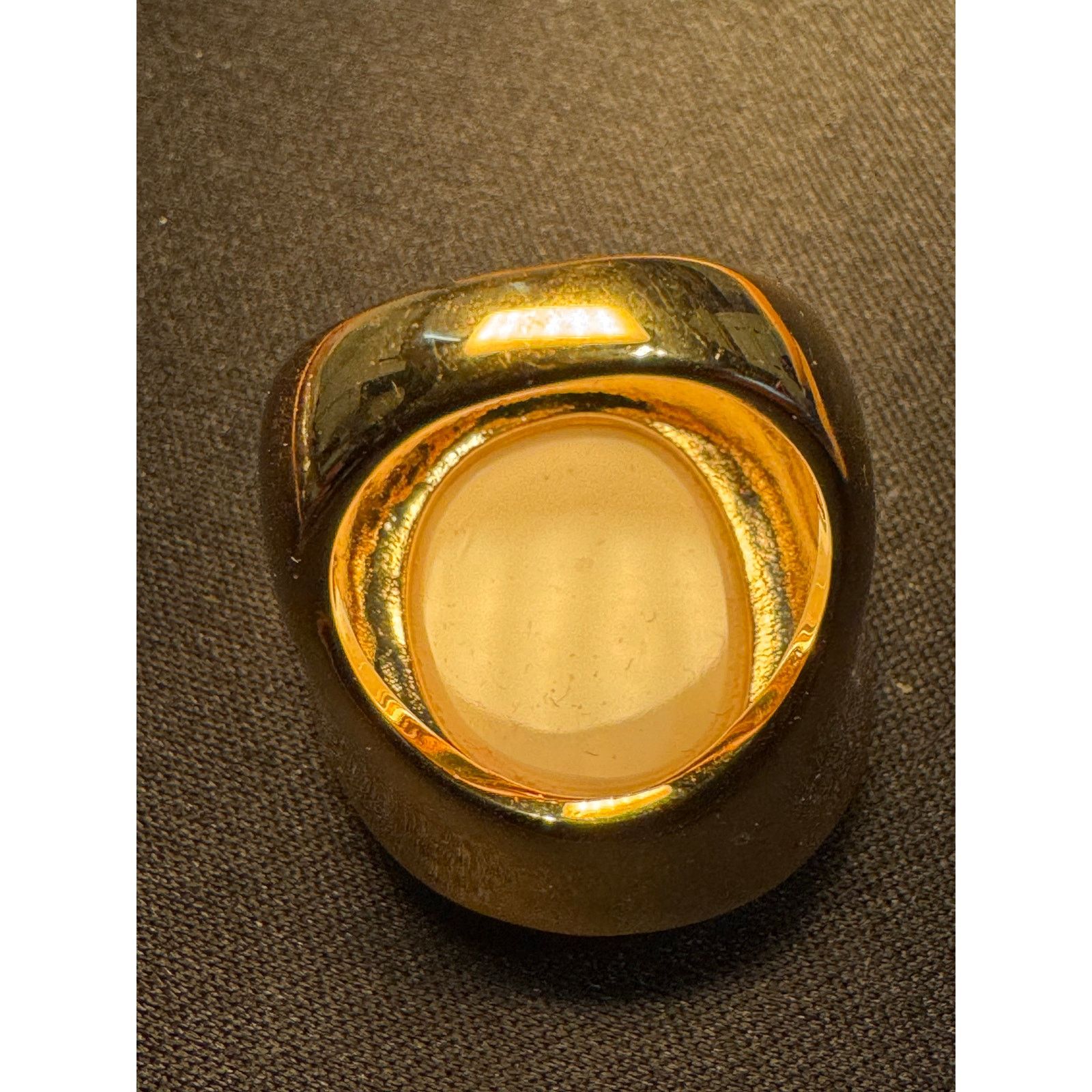 Kenneth Jay Lane Kenneth J Lane World Capital Statement Ring Cabochon Size 8 Size ONE SIZE - 4 Thumbnail