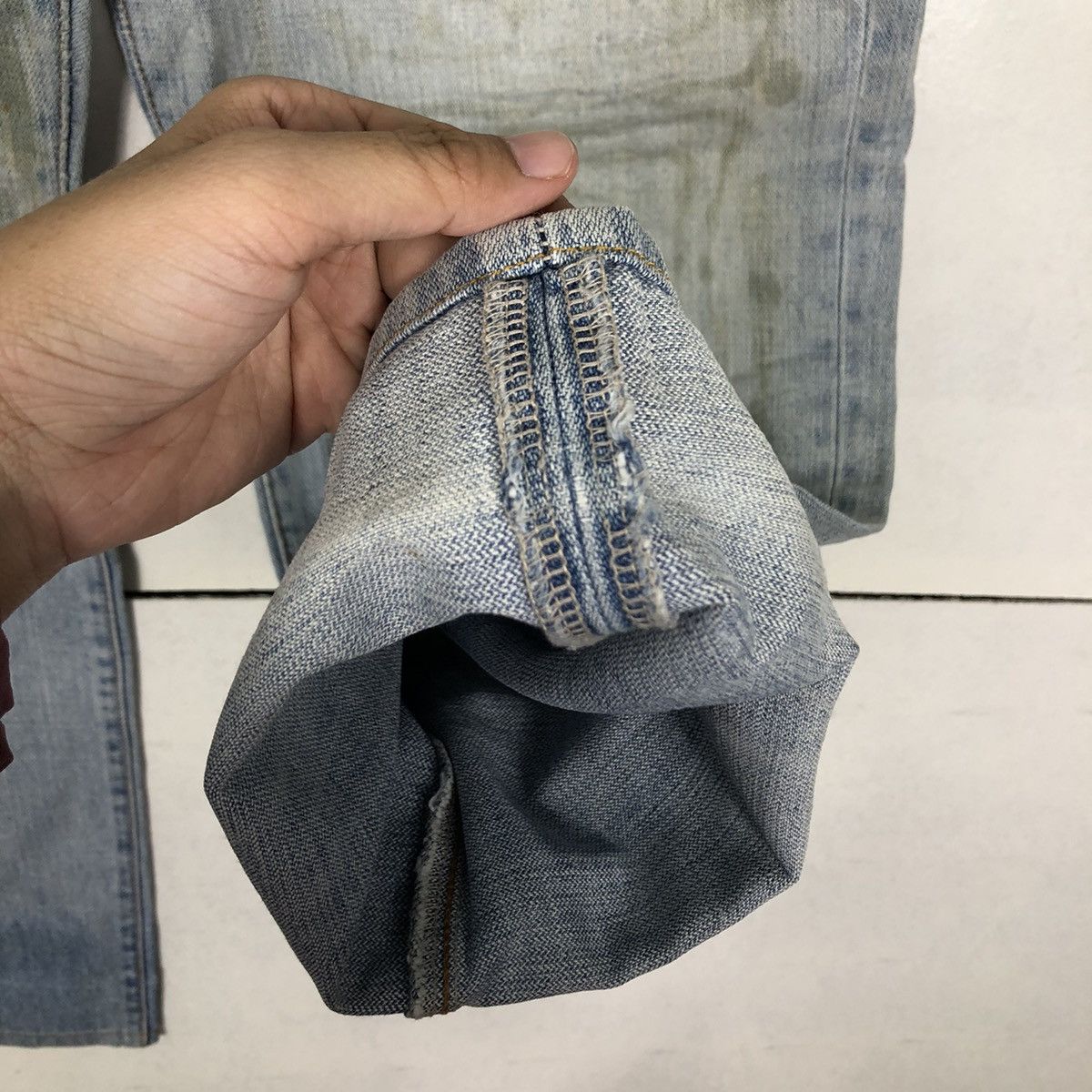 Japanese Brand 🔥True Vintage 70’s Wrangler Distressed Denim Jeans Size US 34 / EU 50 - 12 Thumbnail
