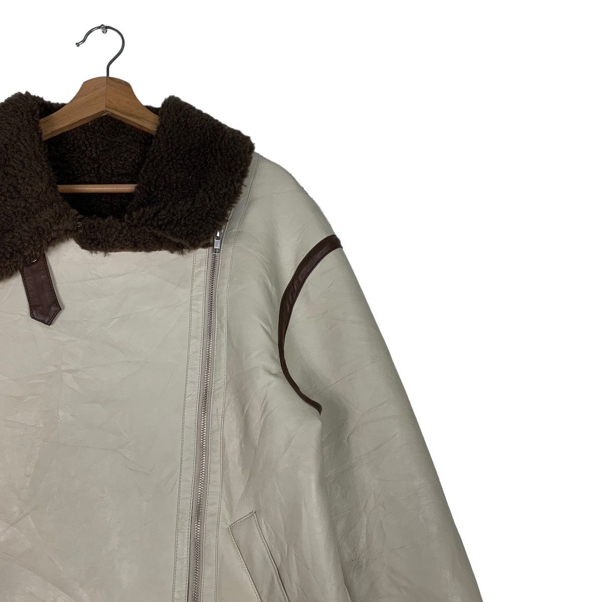 Japanese Brand MURUA Asymmetrical Sherpa Jacket #0506-C23 Size US S / EU 44-46 / 1 - 5 Thumbnail