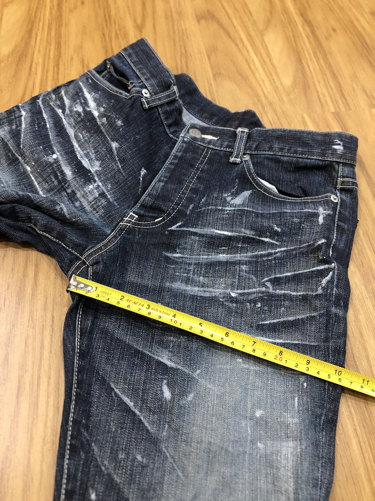 Tornado Mart Tornado Mart Flare Paint Splatter Faded Pocket Denim Size US 28 / EU 44 - 14 Thumbnail