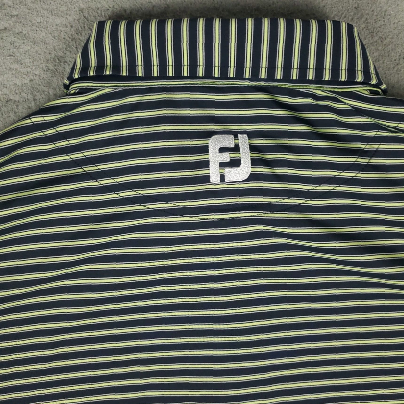 Footjoy FJ Polo Shirt Mens Size Large Blue Striped Golf Casual Short Sleeve Shirt Mens Blue Striped Polo FJ Size US L / EU 52-54 / 3 - 3 Thumbnail