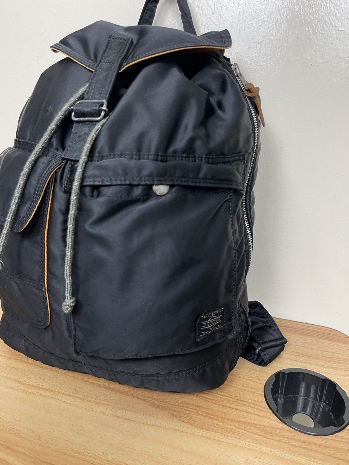 Porter Porter Tanker Rucksack Backpack Drawstring Nylon Black Size ONE SIZE - 3 Thumbnail