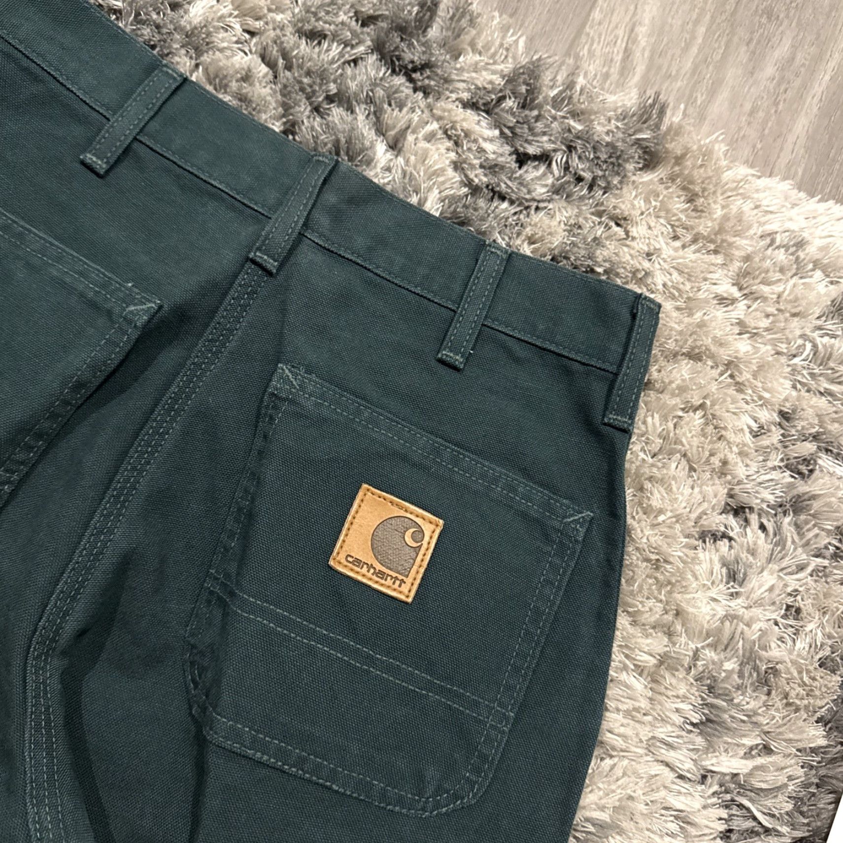 Carhartt VINTAGE Carhartt Jorts 90s Green Denim B30 EVG HTF RARE Men’s 28 Cargo BNWT Size US 28 / EU 44 - 3 Thumbnail