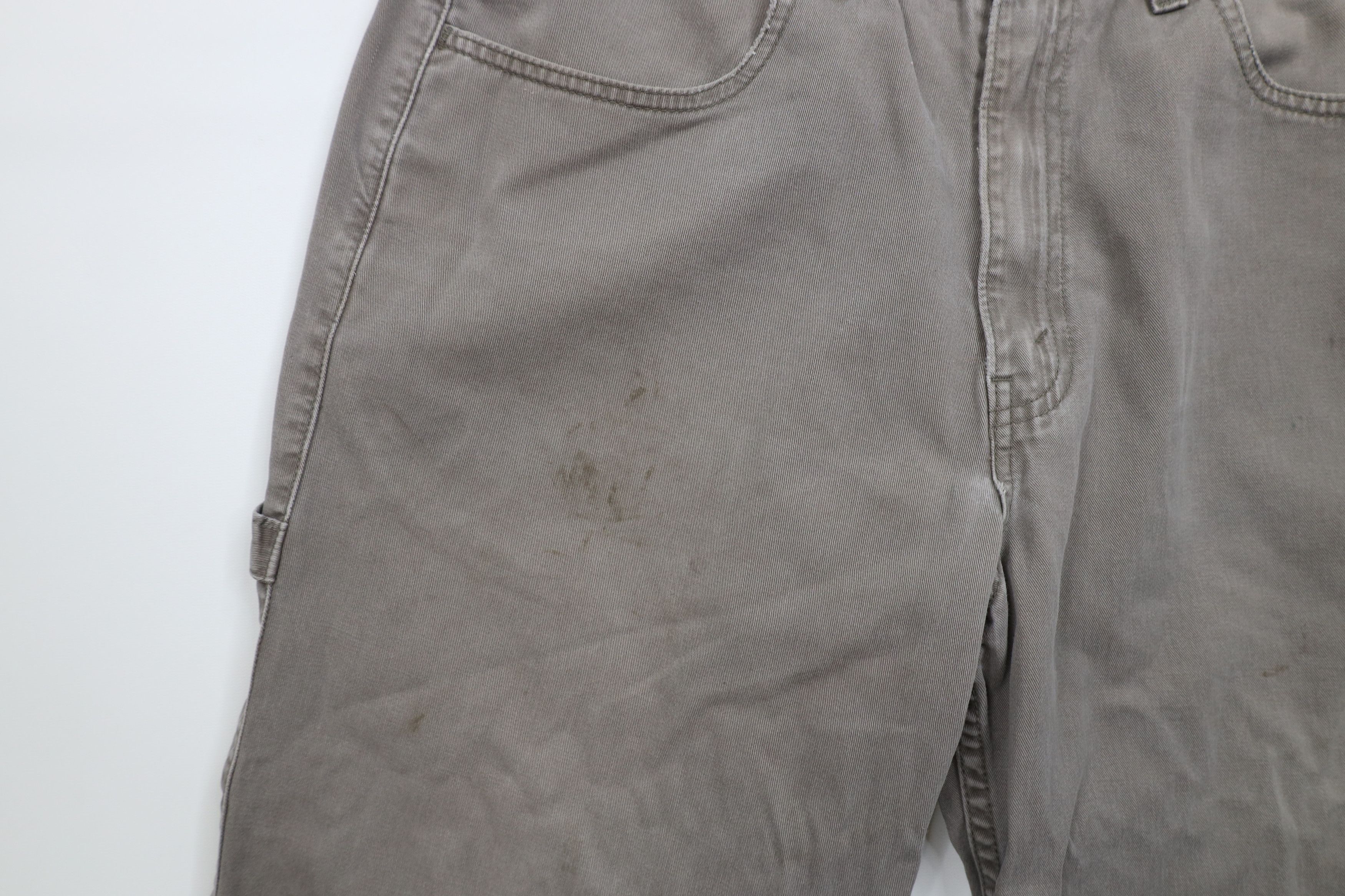 Levi's Vintage 90s Levis Baggy Wide Leg Dungaree Pants Gray Cotton Size US 34 / EU 50 - 7 Thumbnail