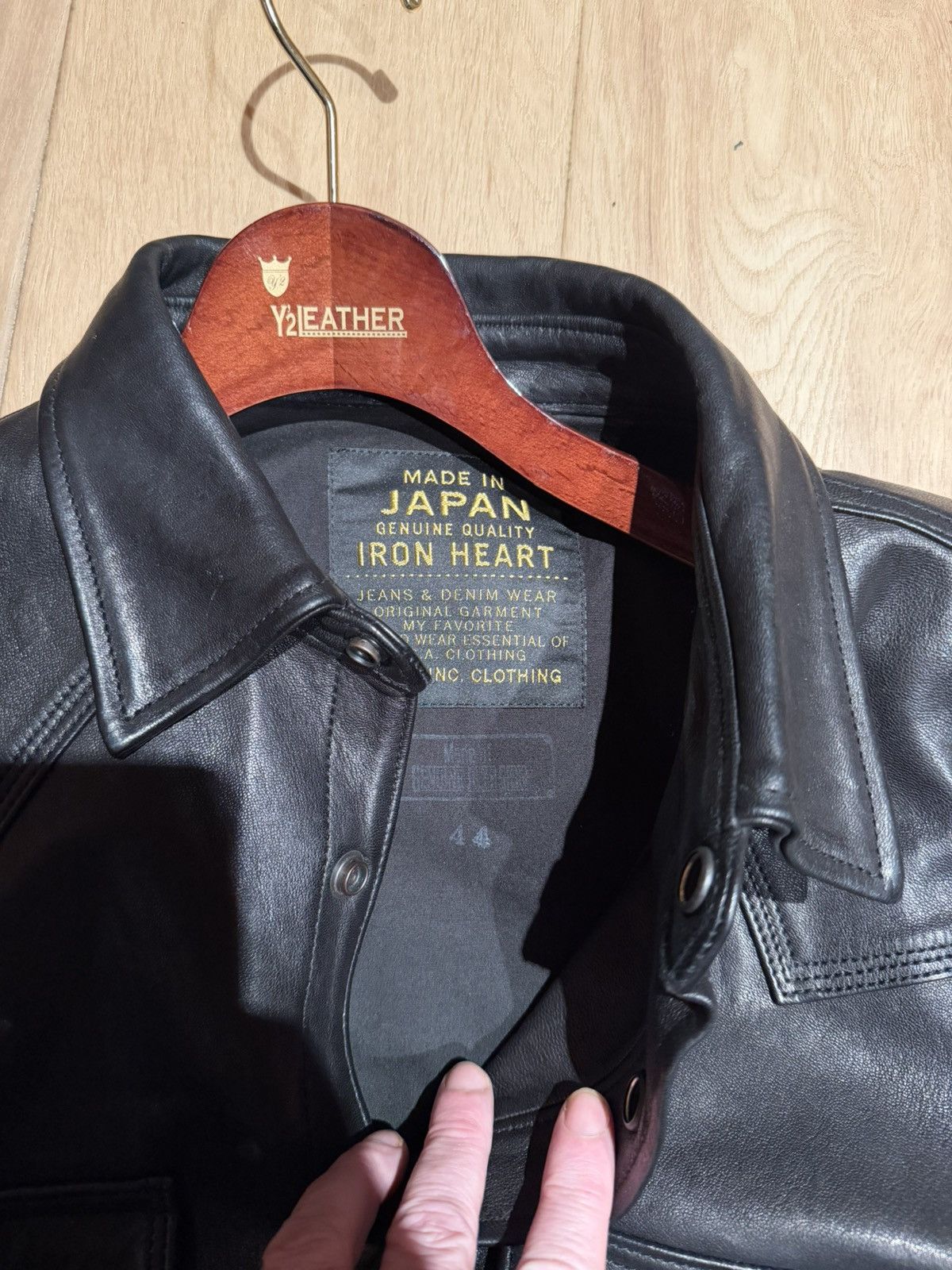 Iron Heart IRON HEART DEERSKIN SNAP SHIRT - BLACK Size 44 Size US XL / EU 56 / 4 - 4 Thumbnail