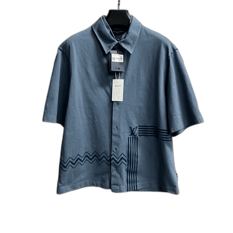 Louis Vuitton Louis Vuitton Louis Vuitton Blue Short Sleeve Knit Shirt-2 Size US L / EU 52-54 / 3 - 1 Thumbnail