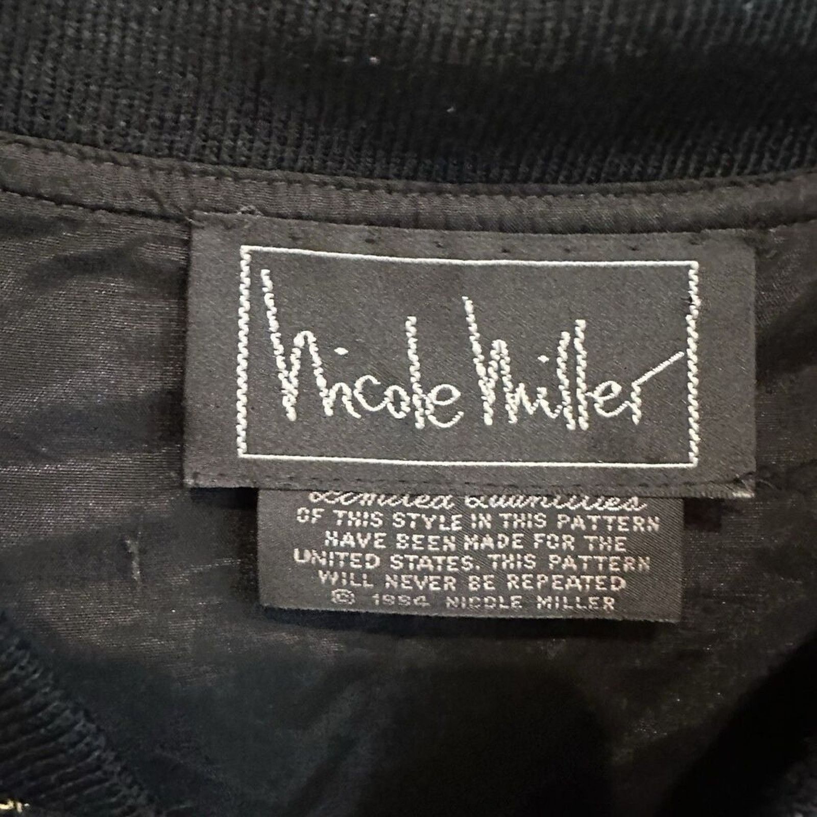 Nicole Miller Vintage Nicole Miller '94 Silk Bomber Jacket Wine champagne Size L / US 10 / IT 46 - 9 Thumbnail