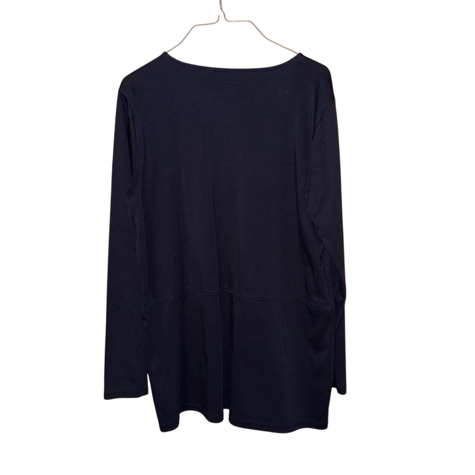 Lands' End Lands’ End Navy Blue Women's Top Size L Size L / US 10 / IT 46 - 2 Thumbnail