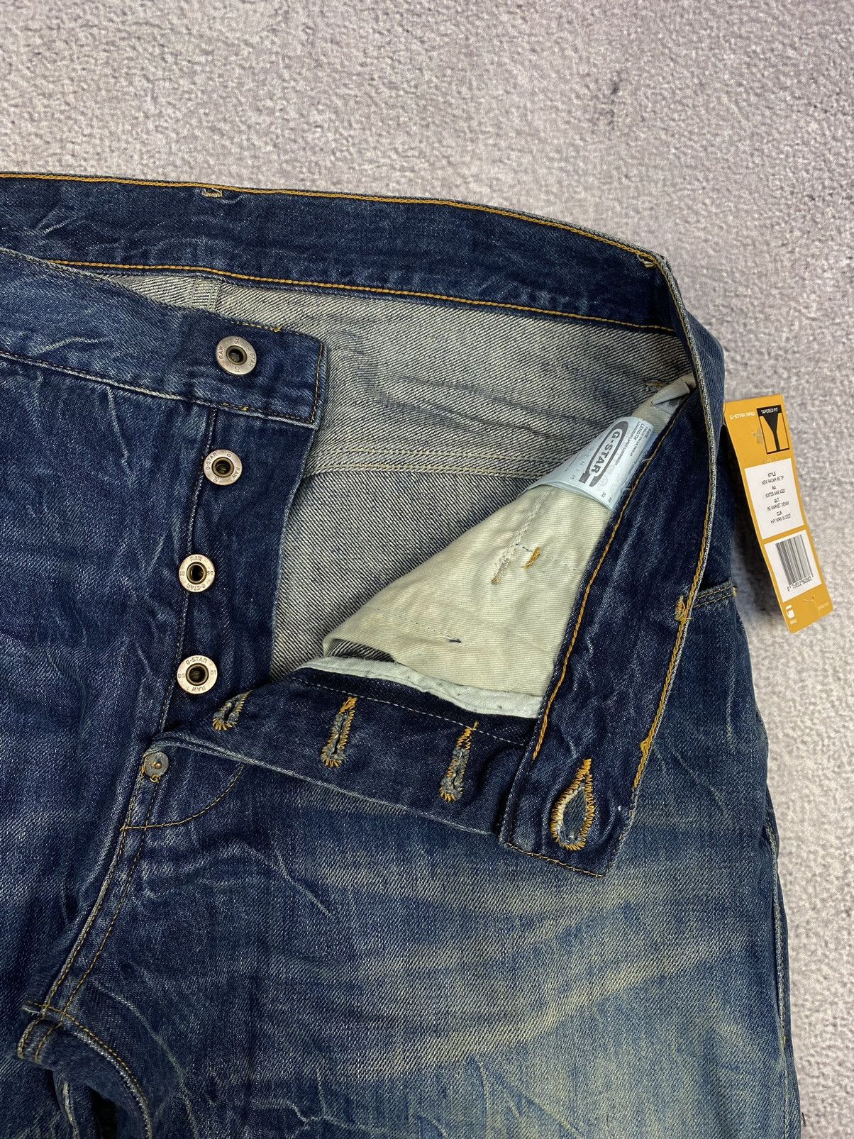 G-Star G-Star Raw Selvedge New Radar RE TP Tapered Fit Denim Jeans Size US 32 / EU 48 - 12 Thumbnail