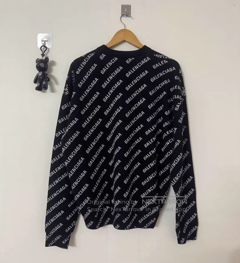 Balenciaga Black and White Bulletproof Knit Sweater