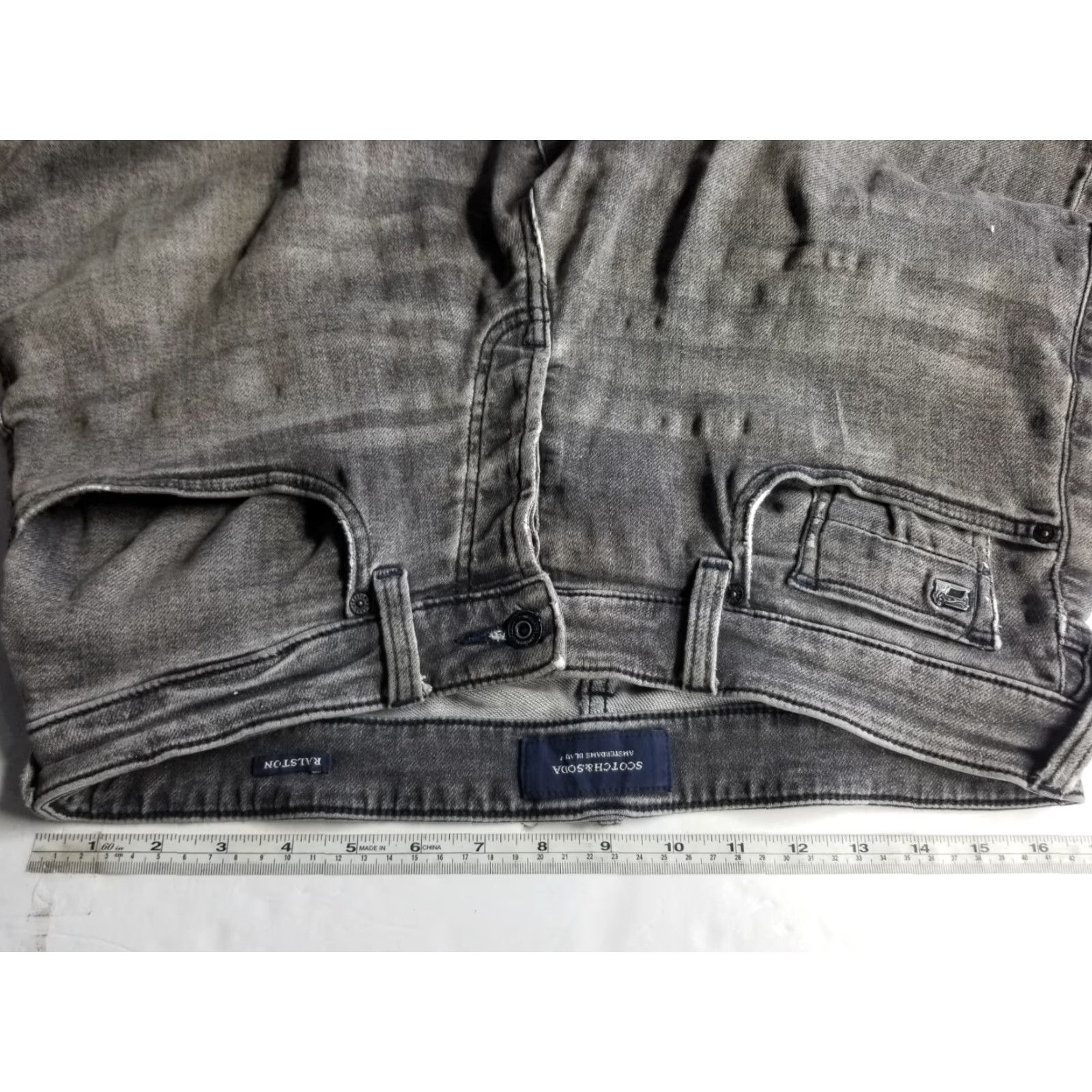 Scotch & Soda Scotch & Soda Jeans Mens 32x32 Gray Button Fly Distressed See Pics Size US 32 / EU 48 - 3 Thumbnail