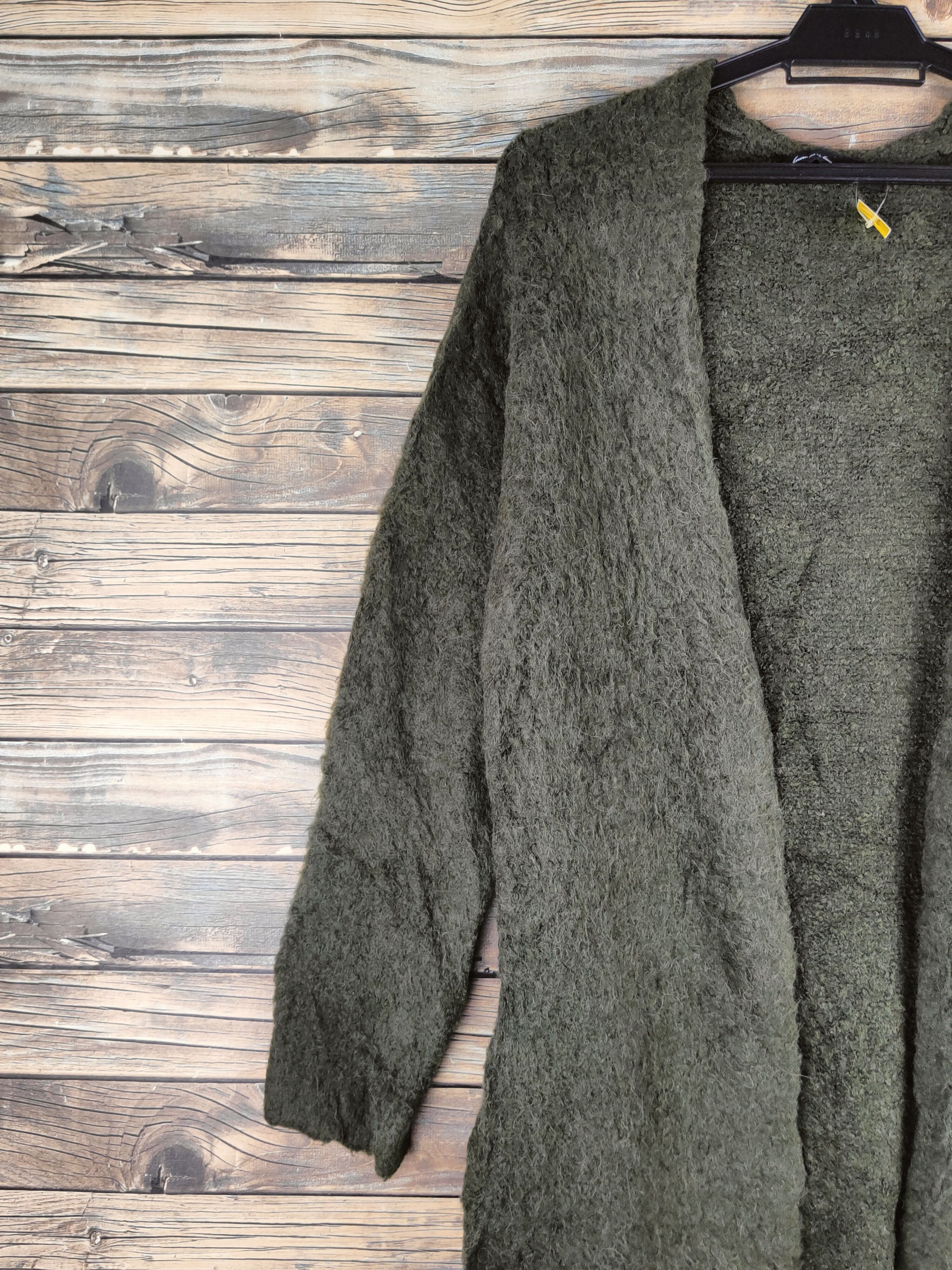 Japanese Brand DL as know as de base Olive Knitwear Long Cardigans #46-602 Size M / US 6-8 / IT 42-44 - 3 Thumbnail