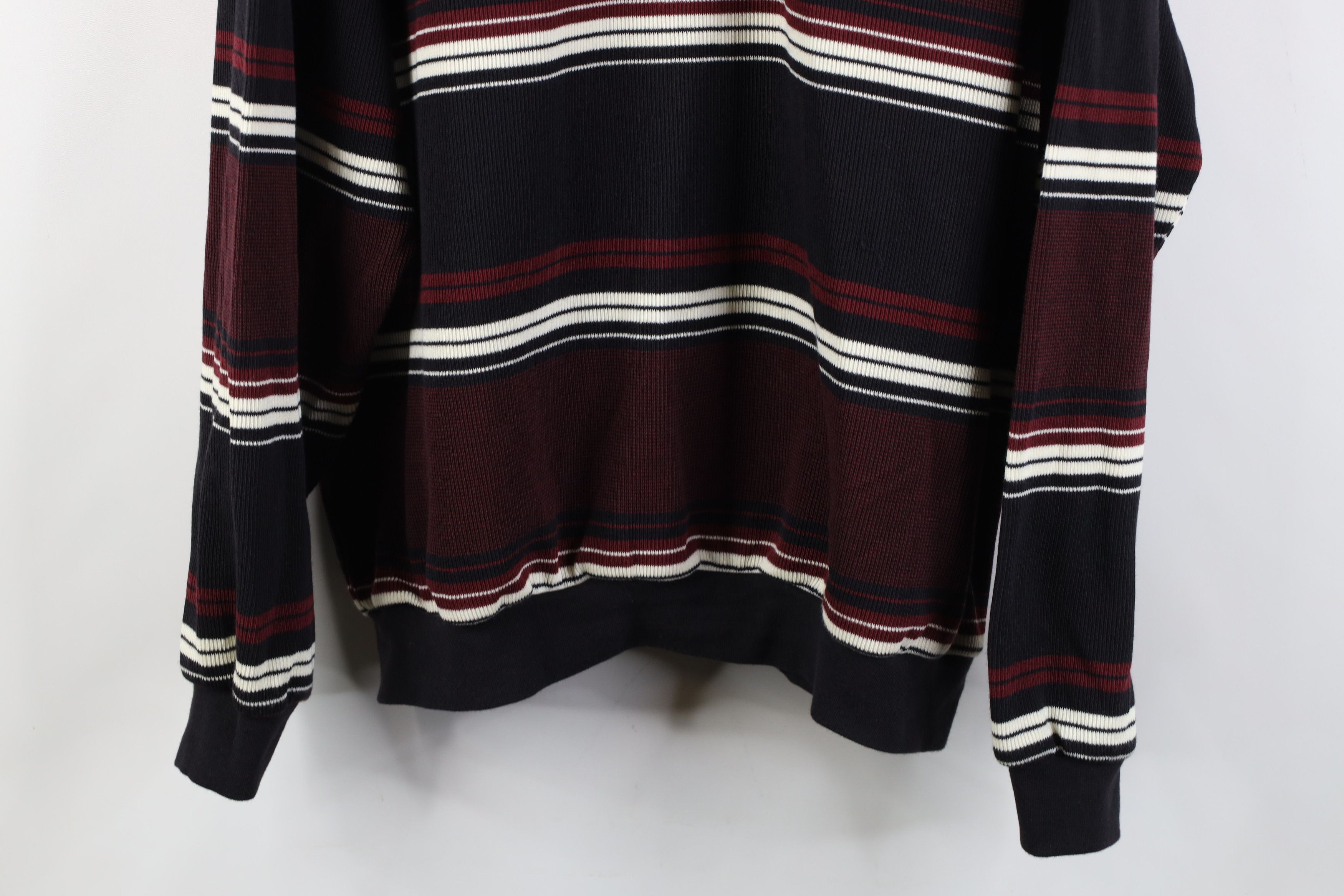 Vintage Vintage 90s Streetwear Ribbed Knit Long Sleeve Pullover Polo Size US XL / EU 56 / 4 - 3 Thumbnail